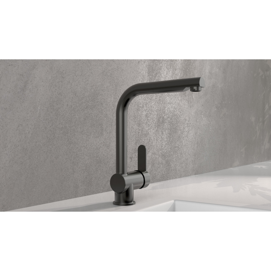 79720 LONDON Mitigeur évier, graphite mat, avec bec extractible