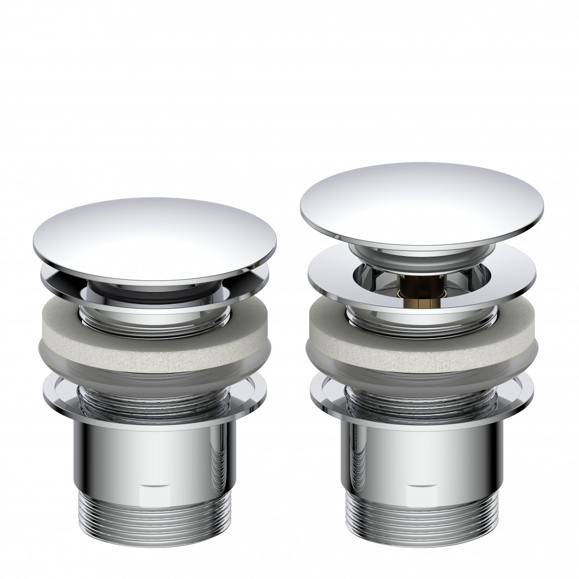 98807330 DAV-1WK vanne d'évacuation, chromé, 1 1/4" x 65 mm