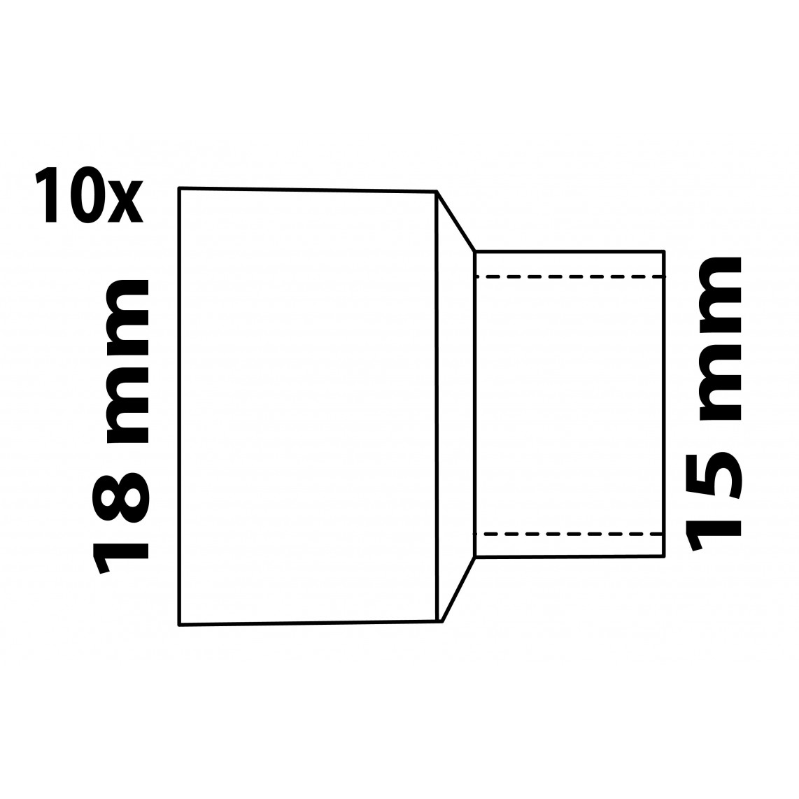989073455 CU mamelon réducteur, vierge, 18 mmA x 15 mm, 1 manchon, (5243) (10x)