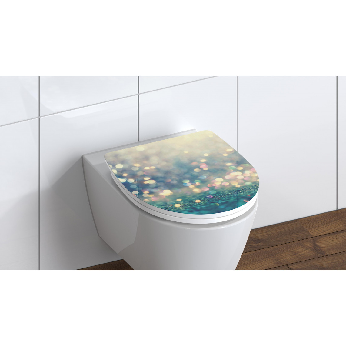 82587 abattant WC en Duroplast HG MAGIC LIGHT, avec frein de chute et déclipsable