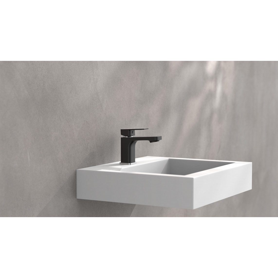43106 MADAGASKAR Mitigeur lavabo, noir/chromé