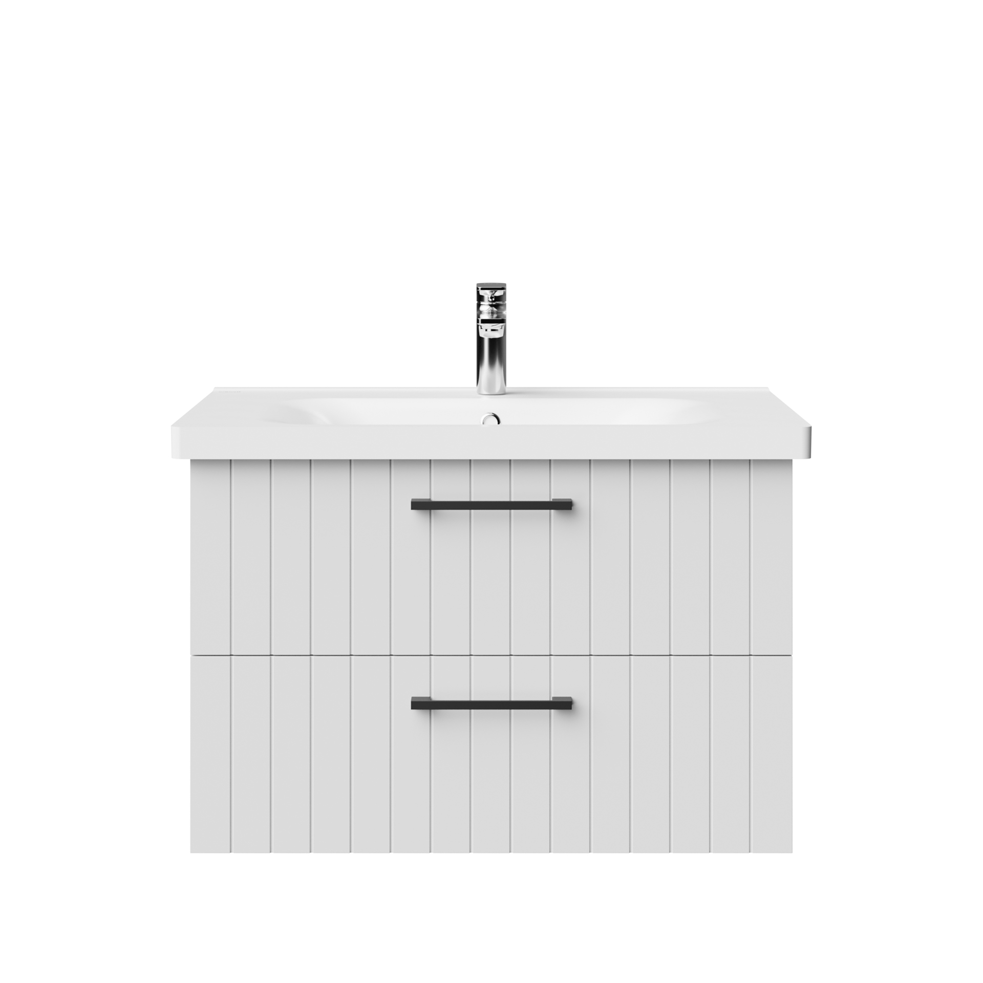 CREAVIT D10 MEUBLE SOUS LAVABO AVEC 2 TIROIRS 80 CM - BLANC