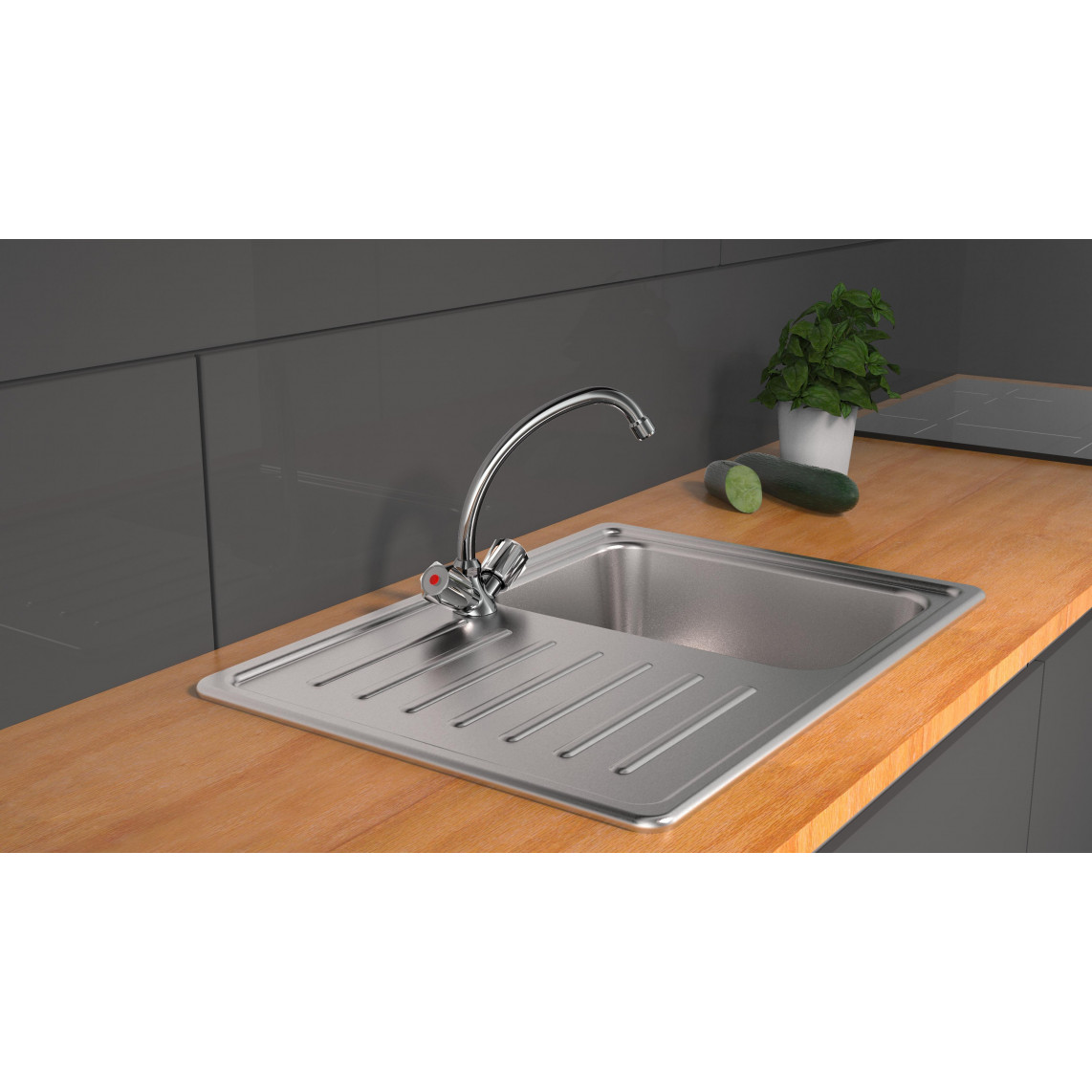 47900 DUO MIX II Mitigeur évier basse pression, chromé