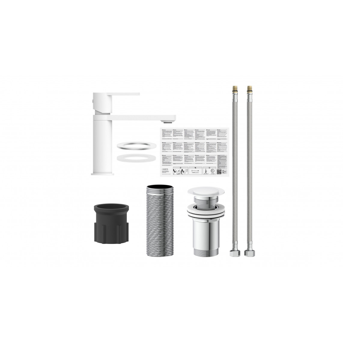 33018 MANHATTAN Mitigeur lavabo, blanc mat