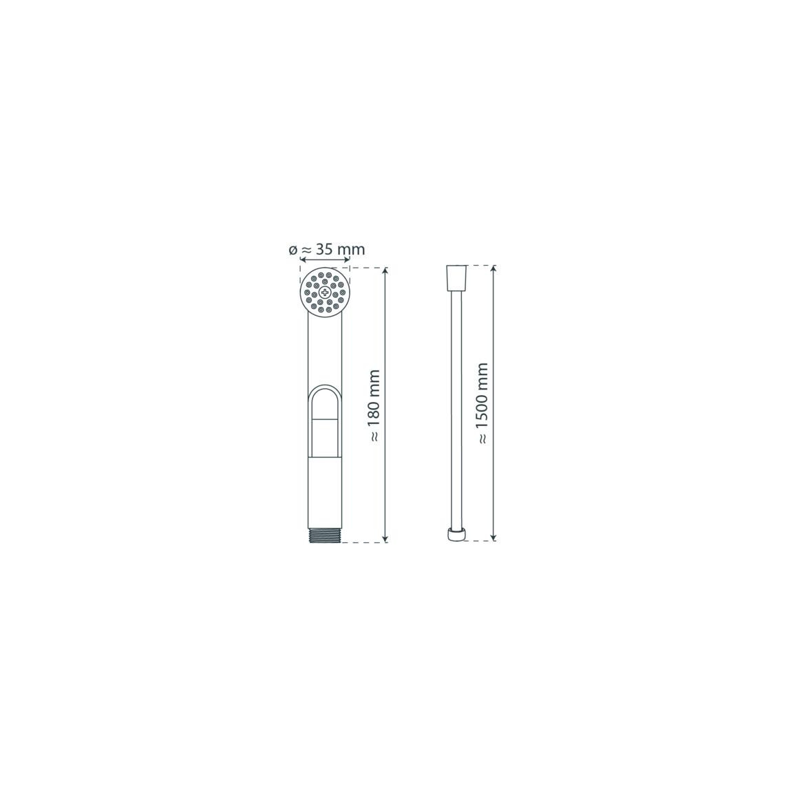 78016 Set de douche pour lavabo, chromé