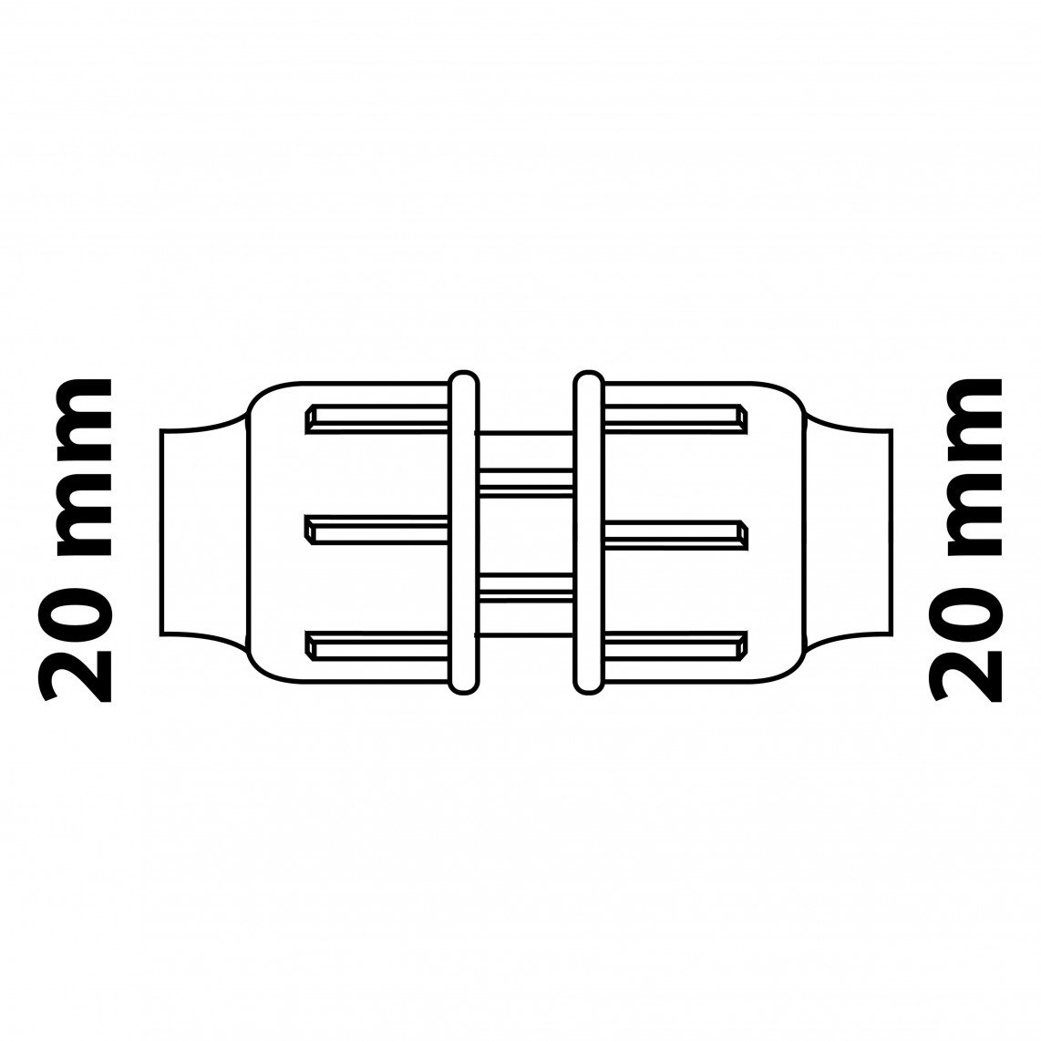 984841117 PP pièce de raccordement, 20 mm, raccord à serrer pour PEHD/socarex