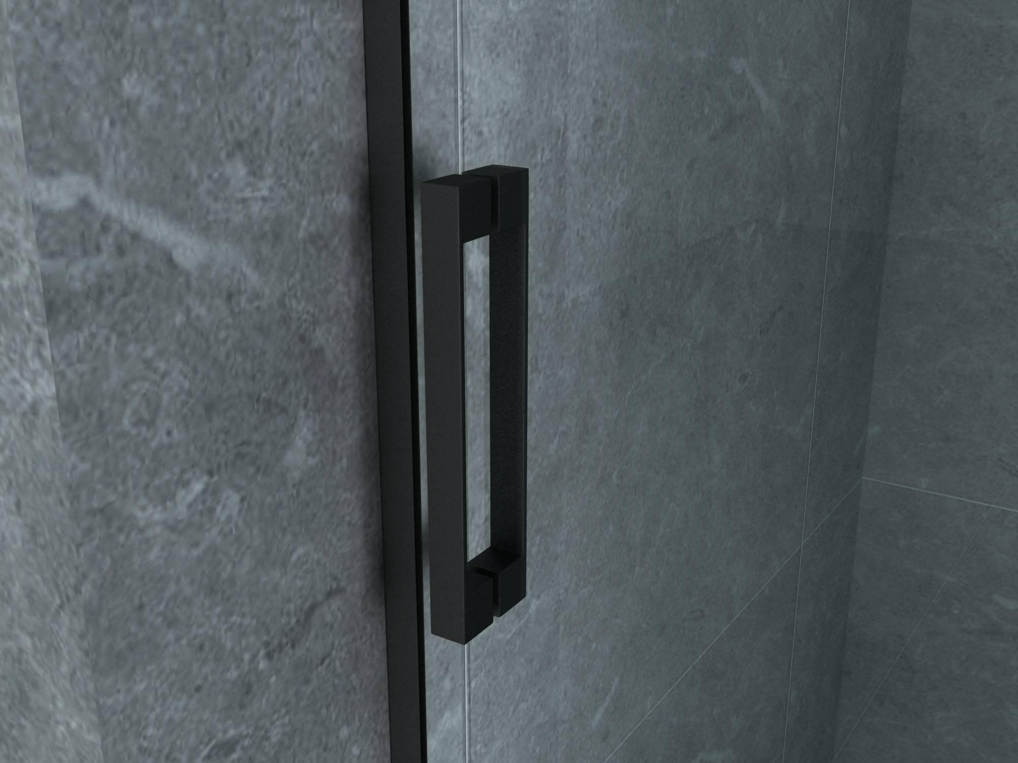 ALONI CABINE DE DOUCHE – PORTE COULISSANTE ET PAROI LATÉRALE - 800X1200X1950MM - NOIR MAT-VERRE CLAIR