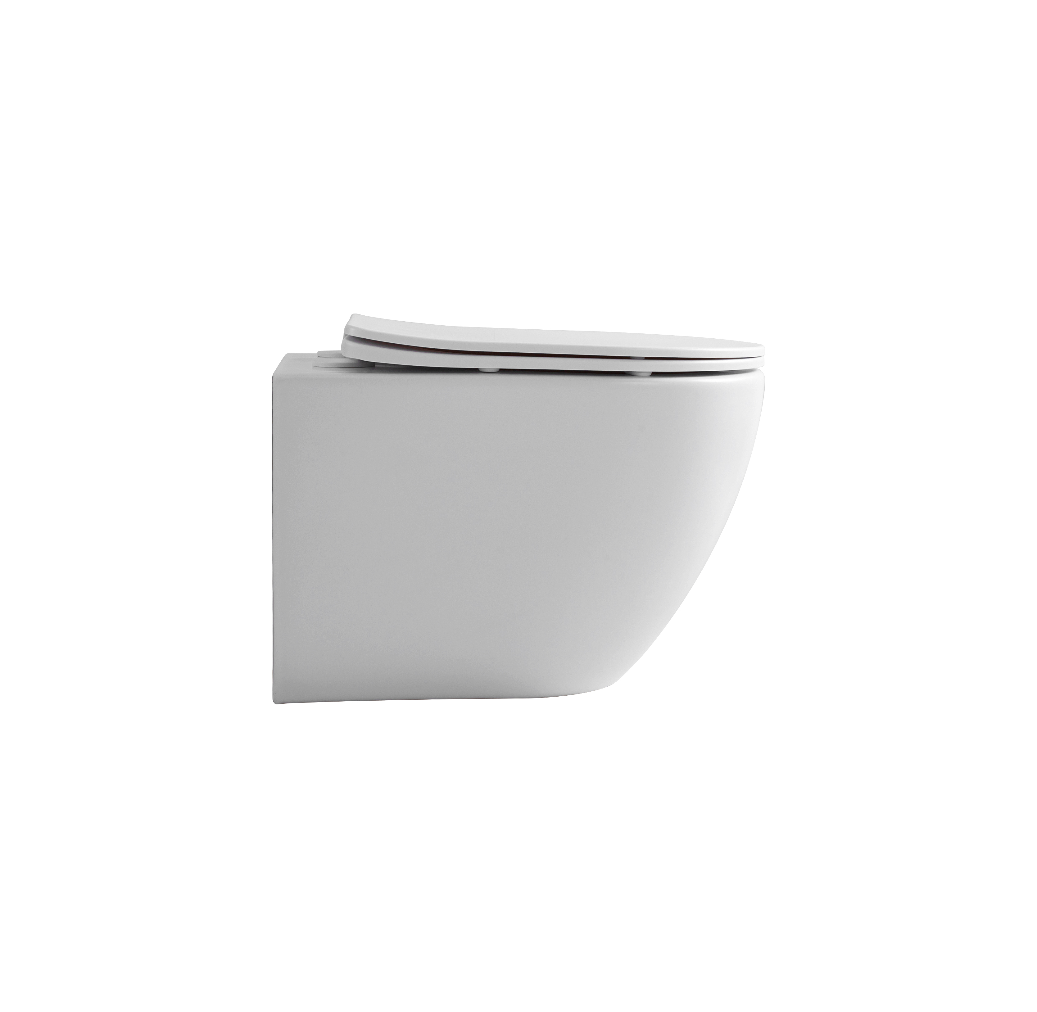ALONI PRO WC SUSPENDU – TORNADO FLUSH – SANS BRIDE – AVEC ABATTANT – DUROPLAST – SOFT CLOSE – QUICK RELEASE – COMPACT 49 CM - 36X32X49 CM – BLANC MAT