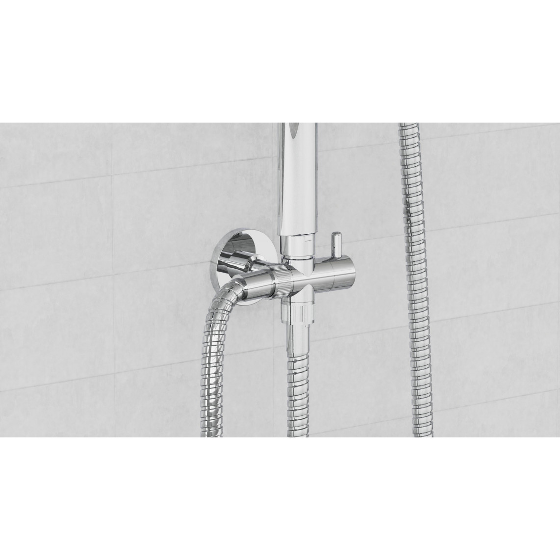 DXSTIOVCS-PR STILOVAL Set douche de pluie, chromé
