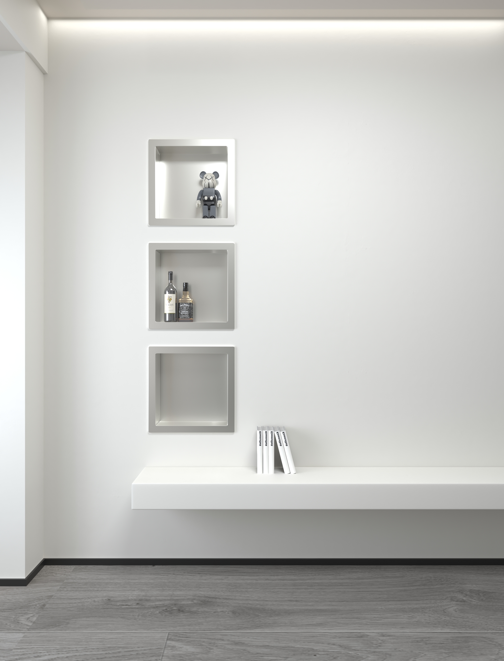 ALONI NICHE ENCASTRÉE (300X300X70MM) - ACIER INOXYDABLE BROSSE
