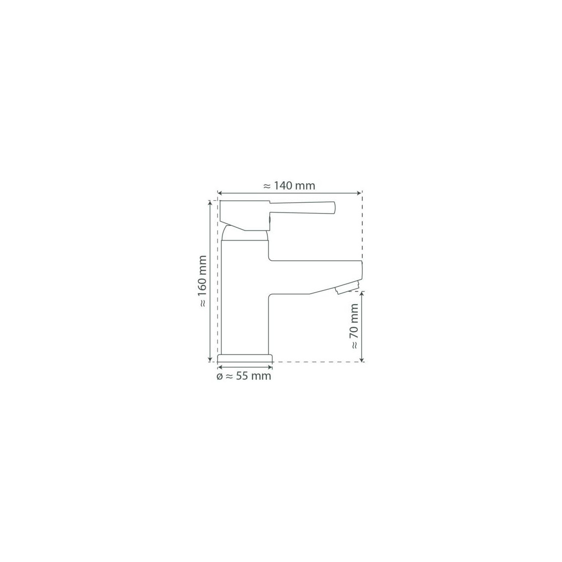 33710 UNICORN Mitigeur lavabo, chromé