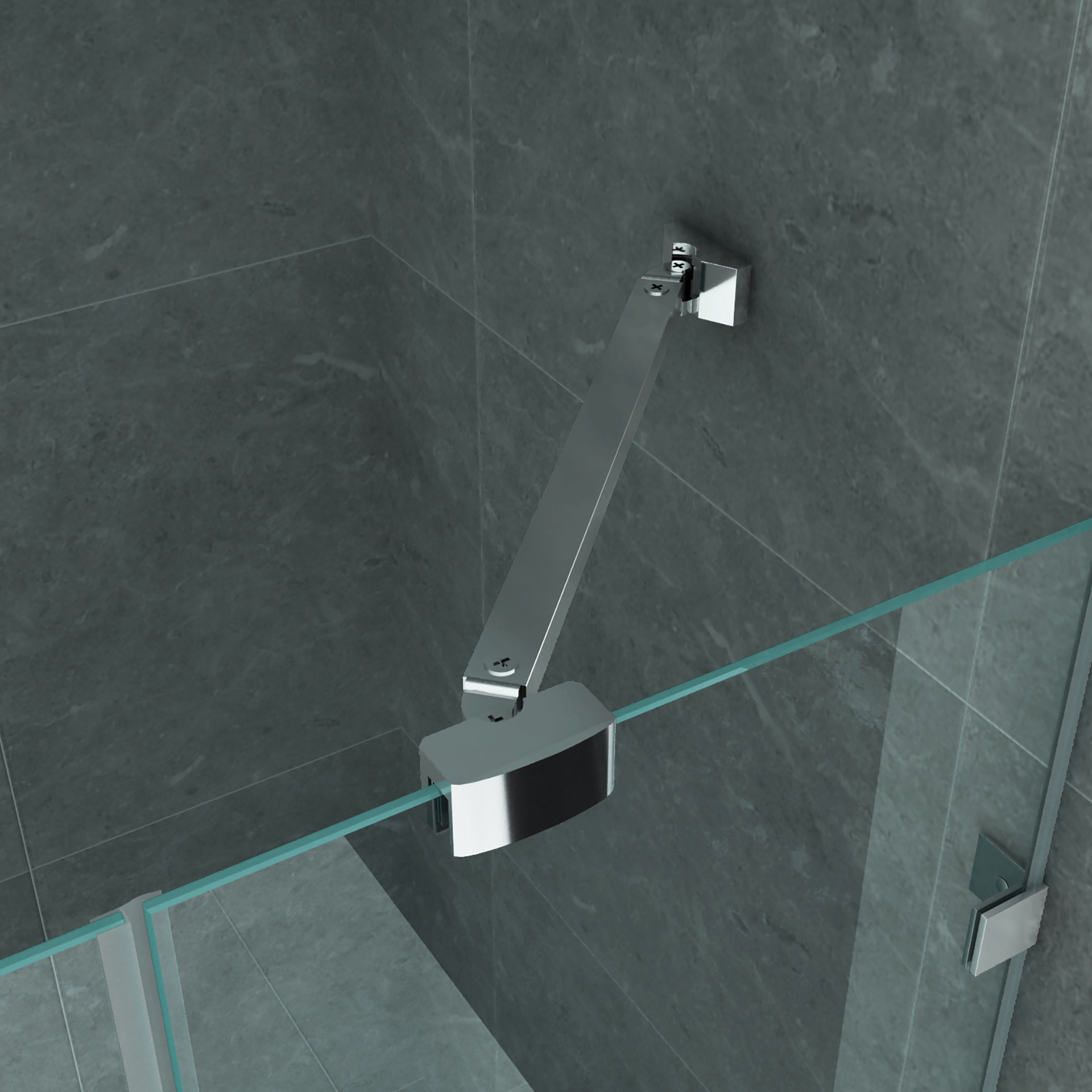 ALONI CABINE DE DOUCHE – PORTE PIVOTANTE ET PAROI LATÉRALE - 900X1200X1950MM - CHROME-VERRE CLAIR