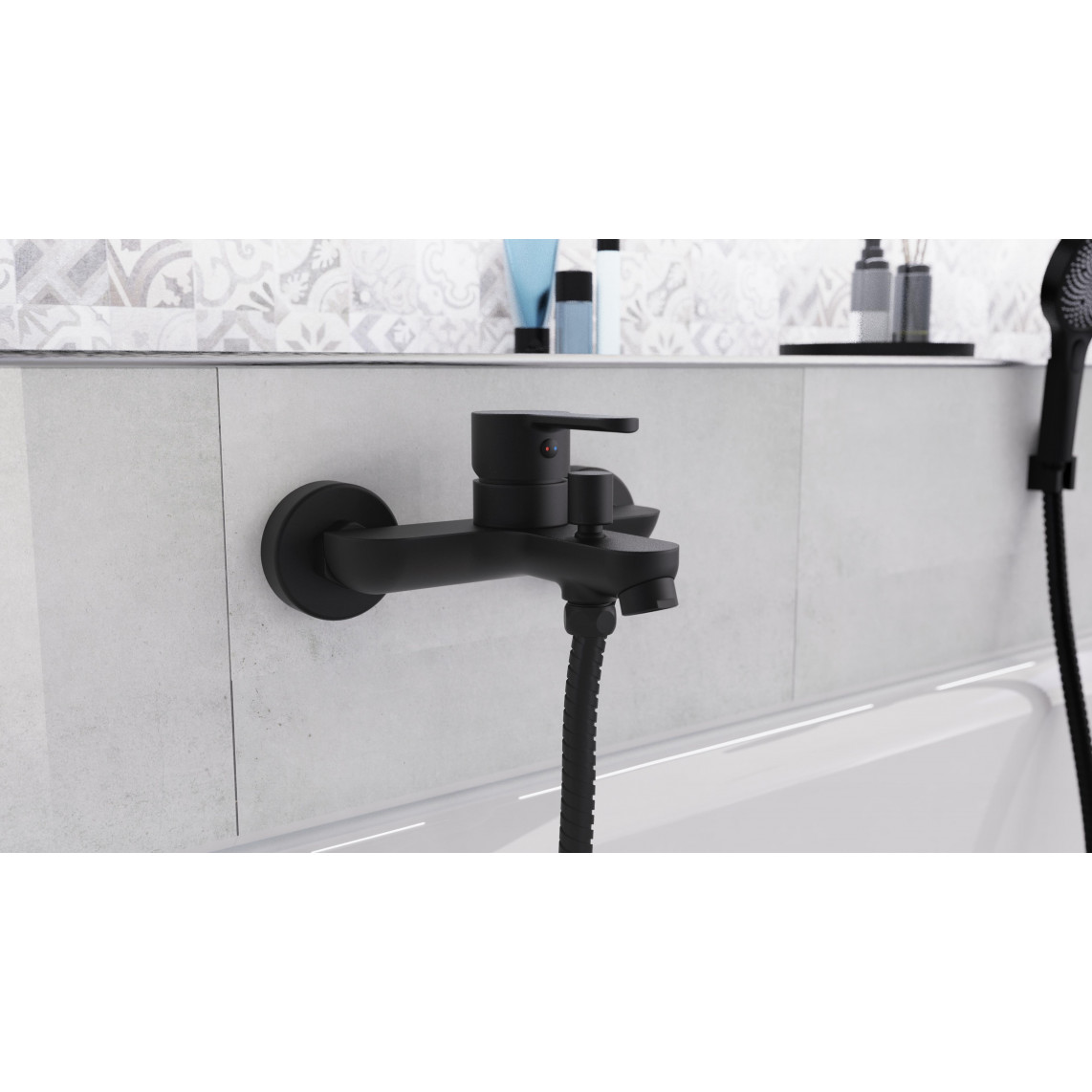 44306 DENVER Mitigeur bain/douche, noir mat