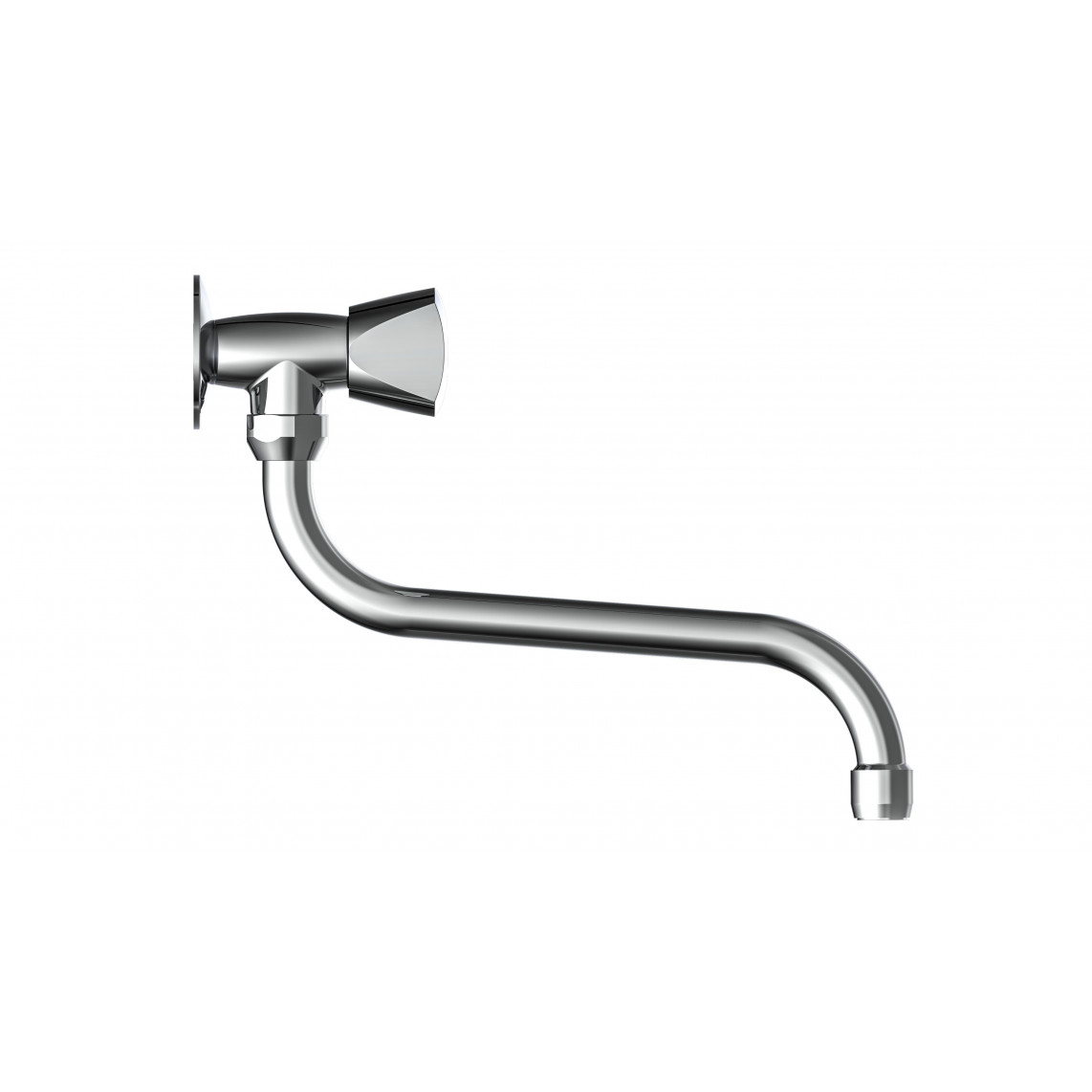 986071148 robinet eau froide mural pivotant, chromé