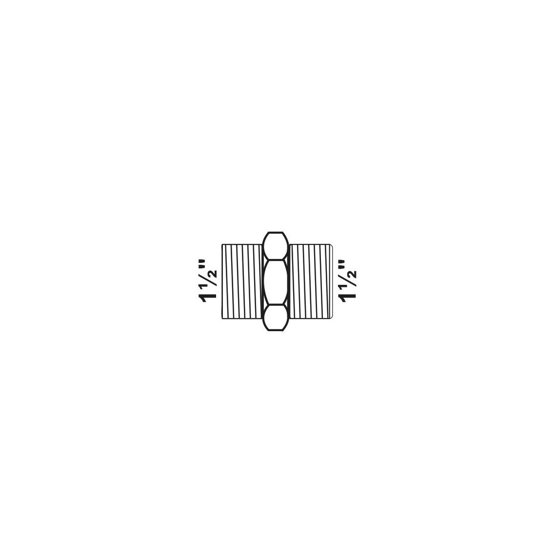 989785055 FM mamelon double, galvanisé, 1 1/2" M, (280)