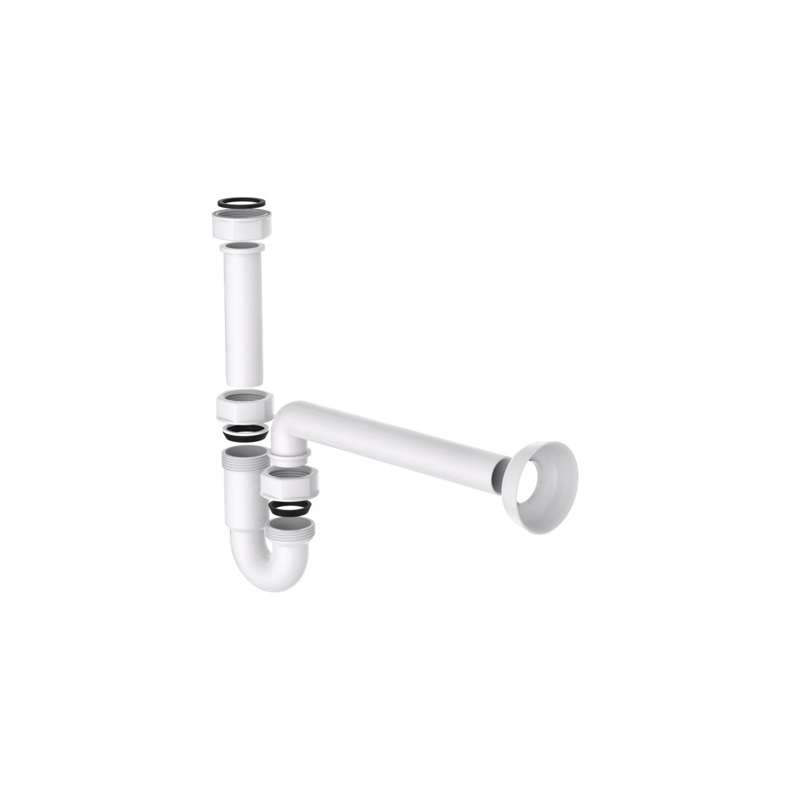 98801048 KS siphon tubulaire, blanc, 1 1/4" x 32 mm