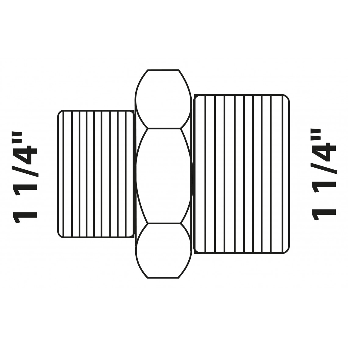 988951513 BR mamelon double, vierge, 1 1/4" M, (3280)
