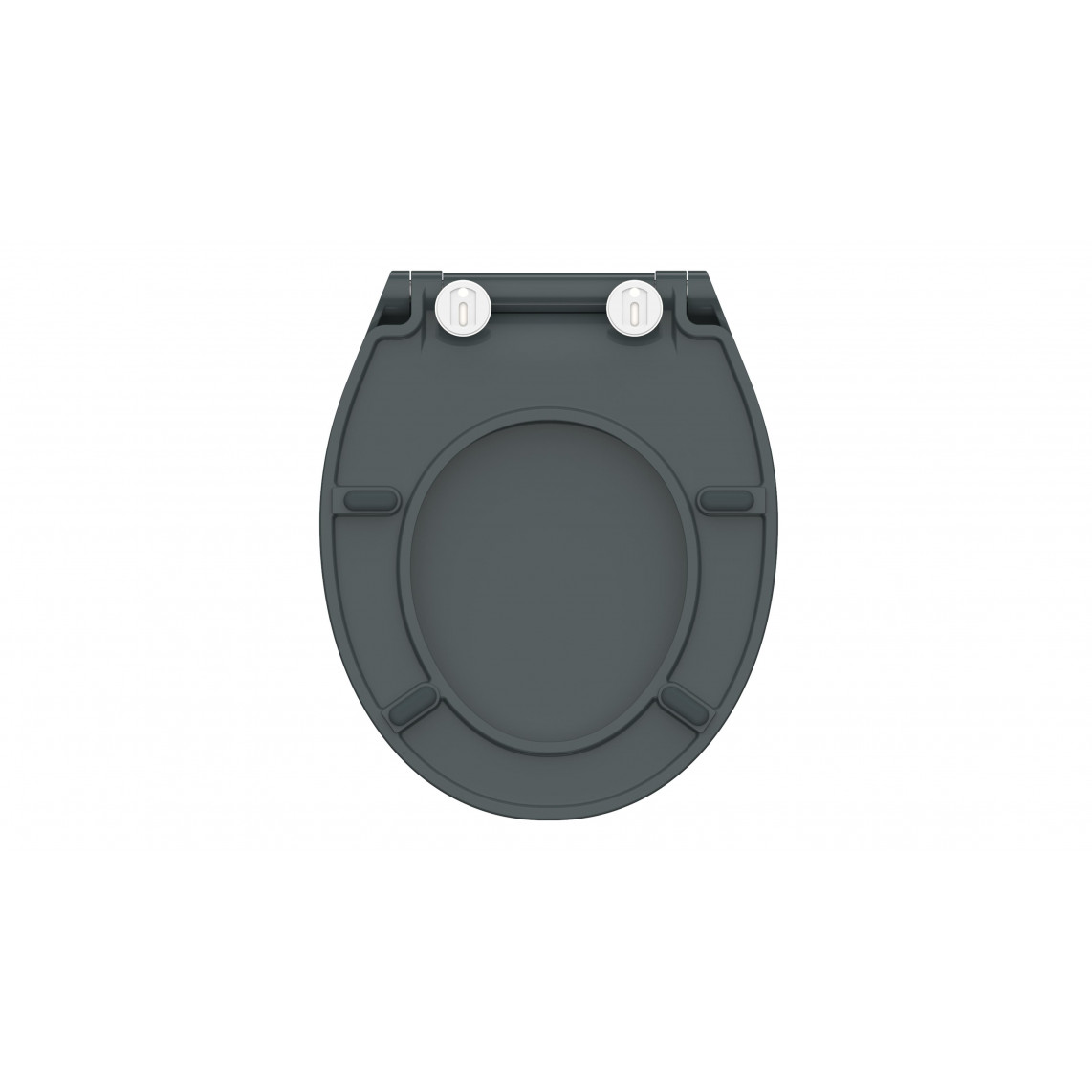 82704 abattant WC en Duroplast SLIM ANTHRAZIT, avec frein de chute et déclipsable