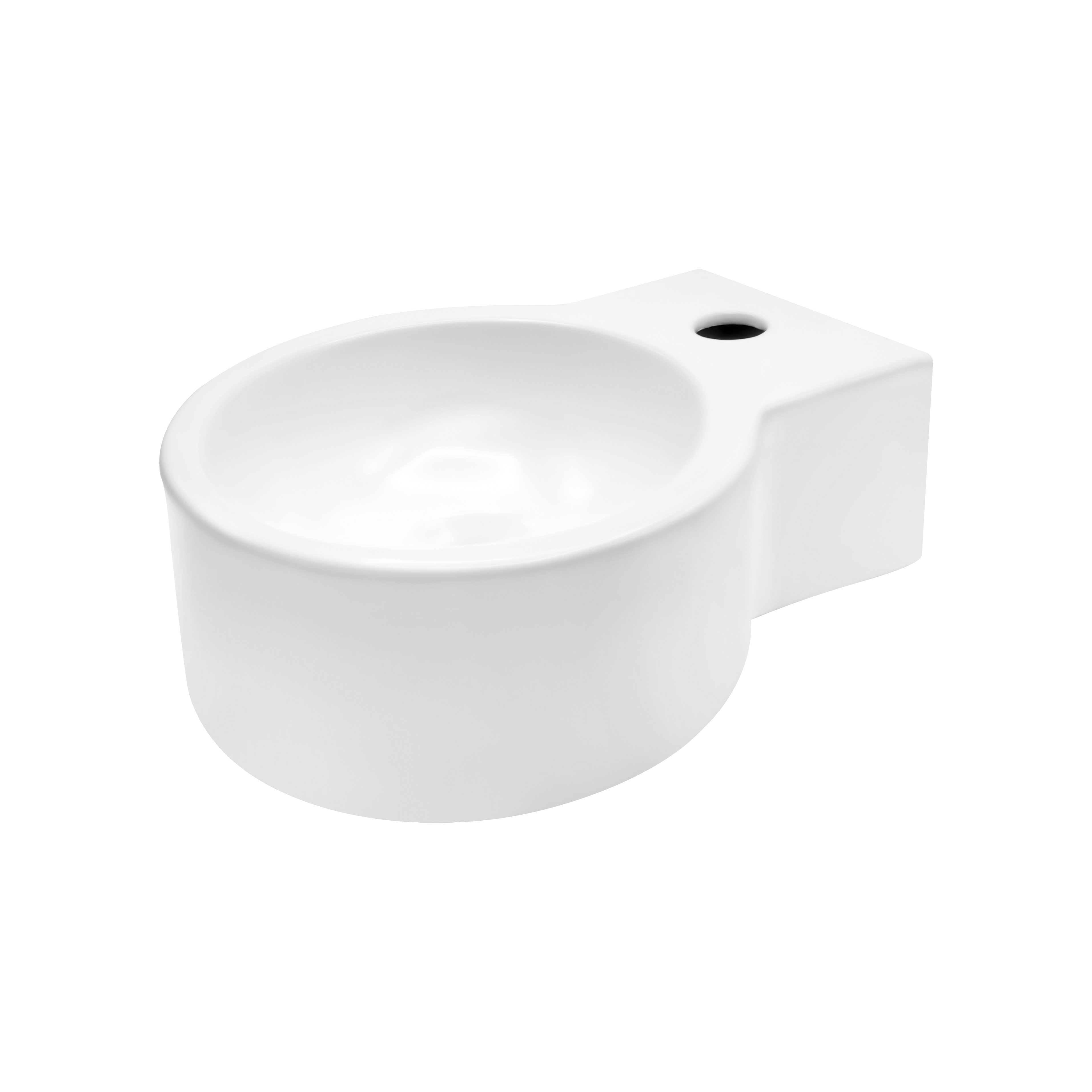 ALONI LAVE-MAINS - SANS TROP-PLEIN - AVEC TROU ROBINET - CÉRAMIQUE - 28X16X35CM - BLANC BRILLANT