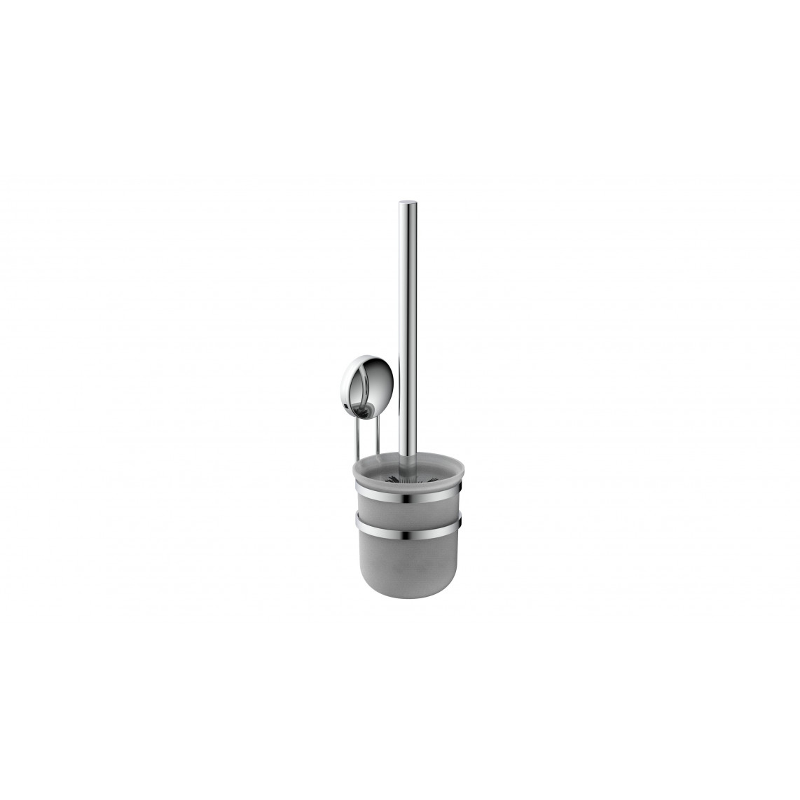 BA0205 porte-brosse WC pour montage mural, chromé, à coller ou vis