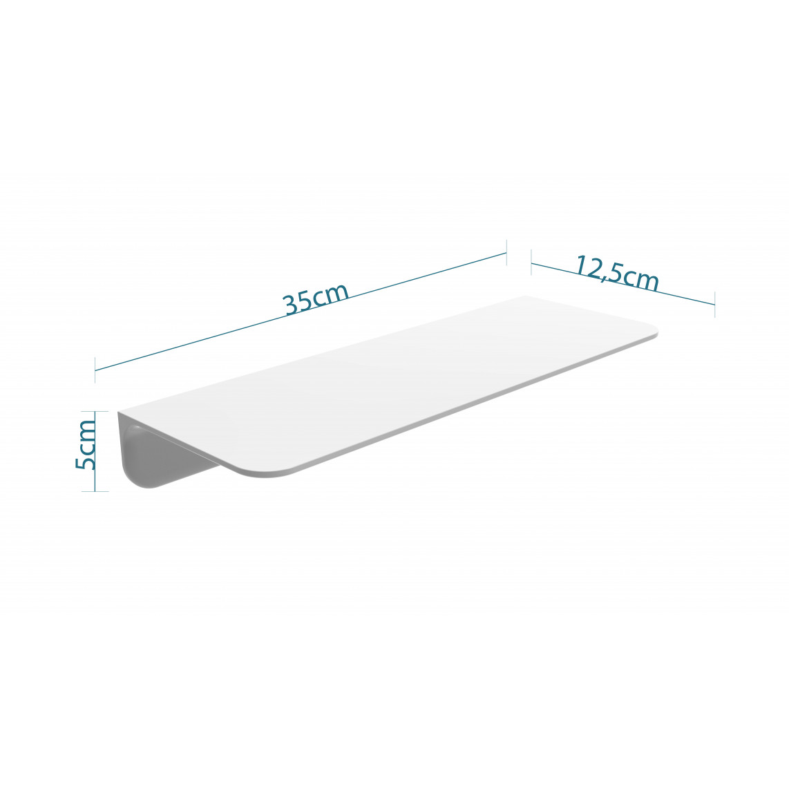 10500 Tablette de douche, blanc, à coller