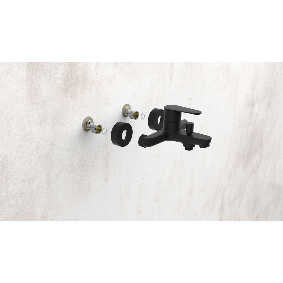 NI023CALCRBL CLAUDIO Mitigeur bain/douche , noir mat