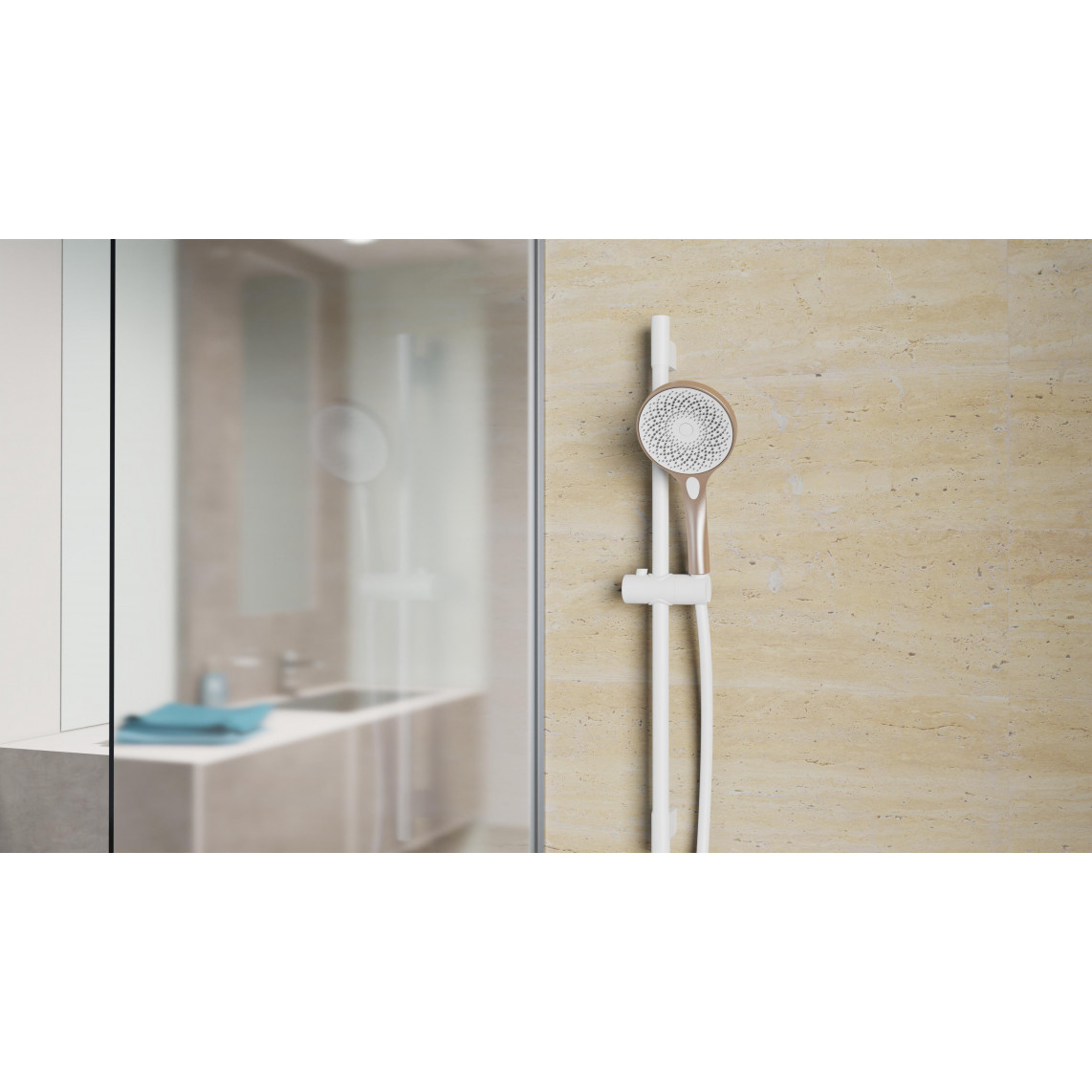63878 Flexible de douche 150 cm, blanc mat