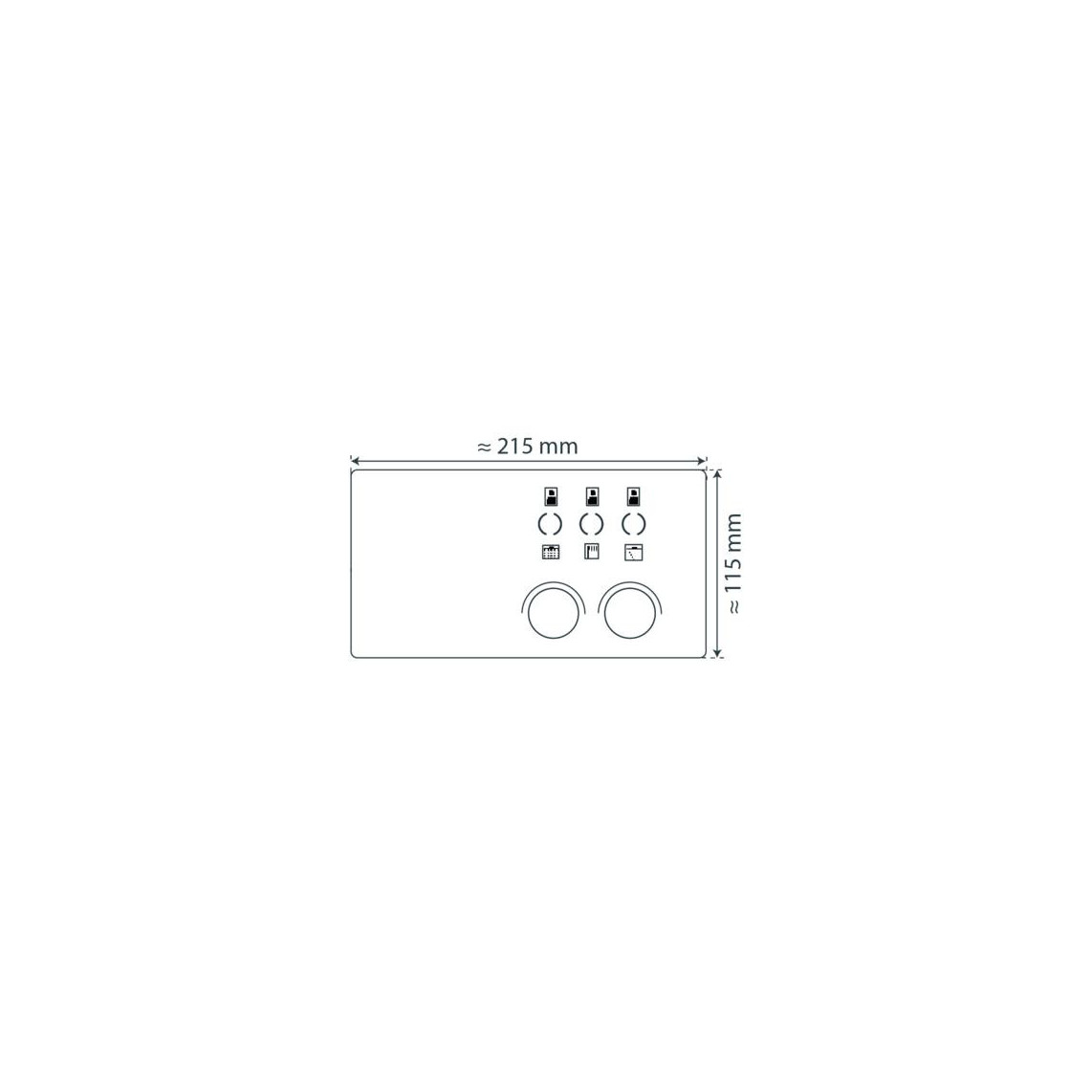 60499 AQUADOT Système de douche numérique avec Smart Control, chromé/noir mat
