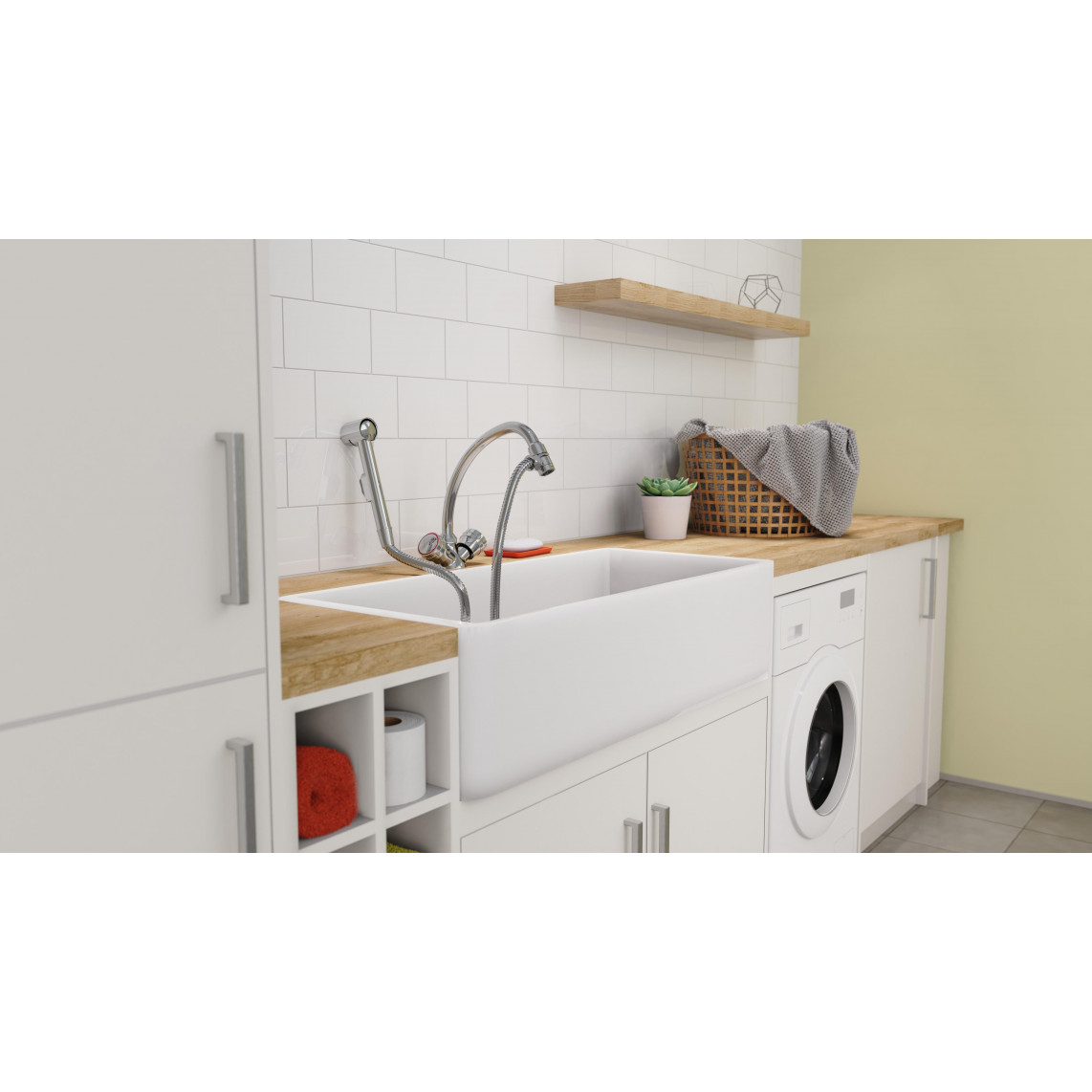 DX22 Set de douche pour lavabo, chromé