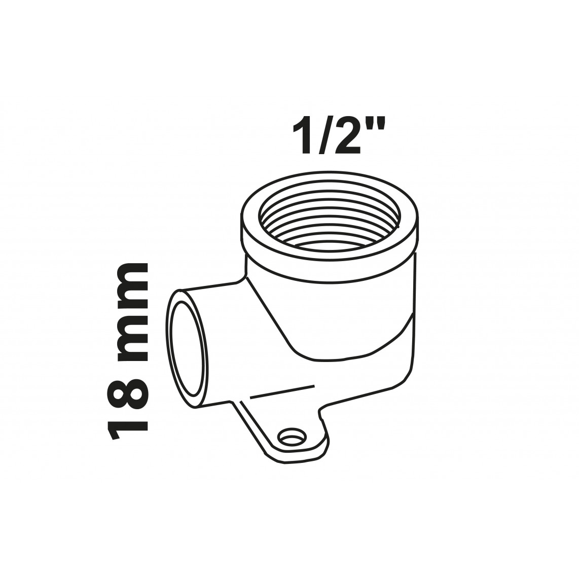 989123017 BR disque mural, vierge, 18 mm x 1/2" F, 1 manchon (4472g)