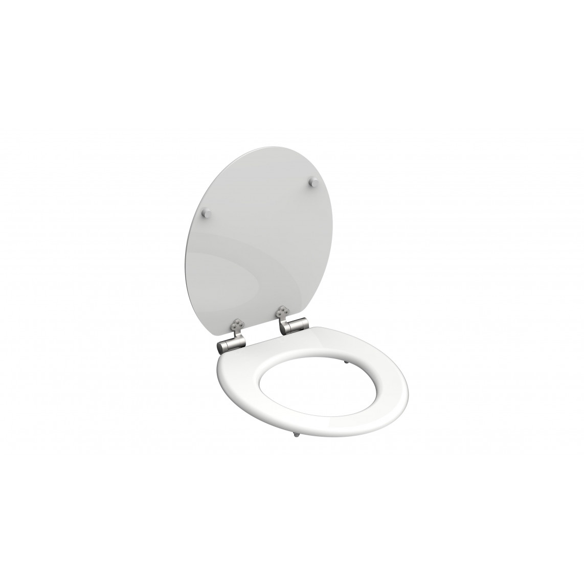 84100 abattant WC avec noyau en bois WHITE, avec frein de chute