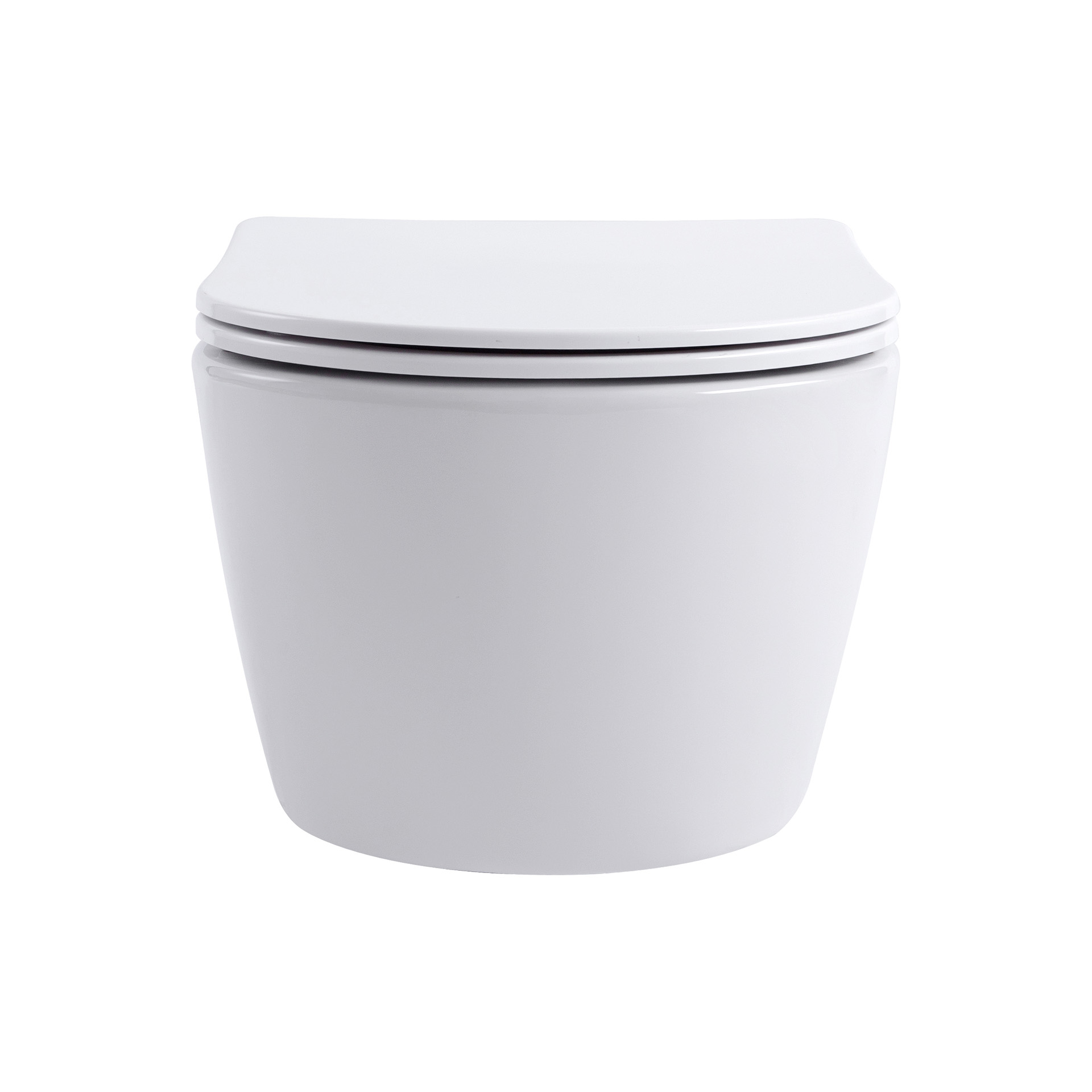 ALONI PRO WC SUSPENDU – SANS BRIDE – AVEC ABATTANT – DUROPLAST – SOFT CLOSE – QUICK RELEASE – COMPACT 49 CM - 36X32X49 CM – BLANC MAT