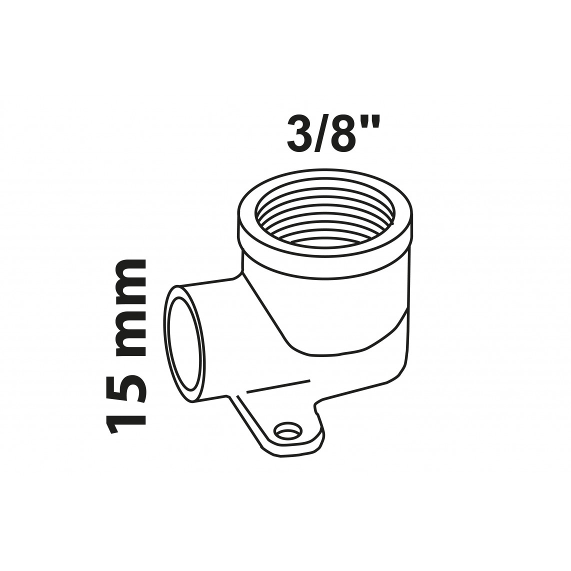989128055 BR disque mural, vierge, 15 mm x 3/8" F, 1 manchon (4472g)