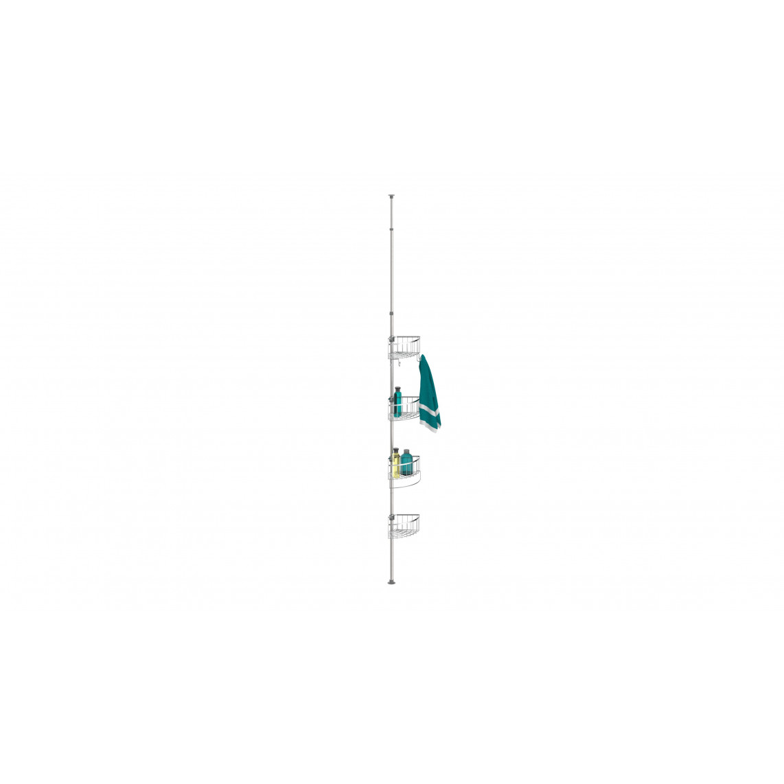 BA0920 étagère d'angle télescopique pour douche, chromé