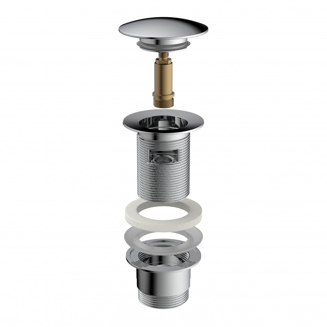 98807330 DAV-1WK vanne d'évacuation, chromé, 1 1/4" x 65 mm