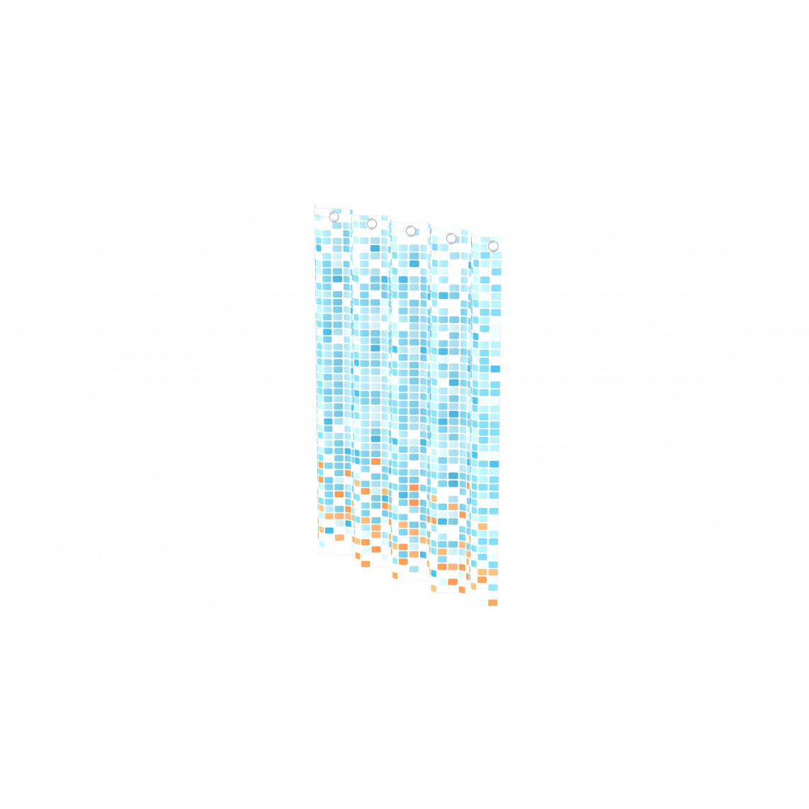 BA0402 rideau de douche, mosaïque bleu/orange