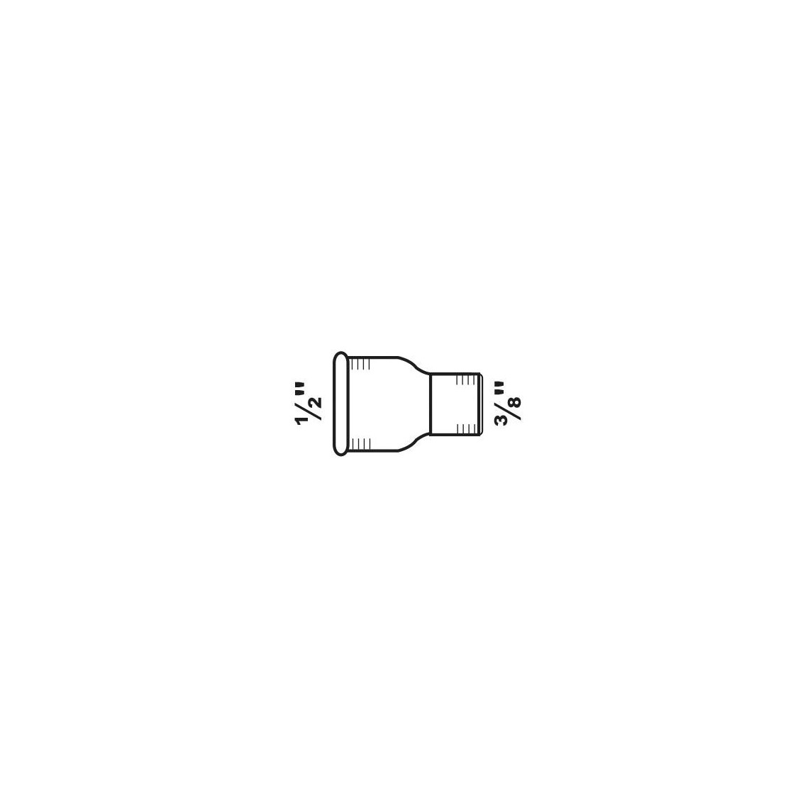 989751055 FM manchon réducteur, galvanisé, 1/2" F x 3/8" F, (240)