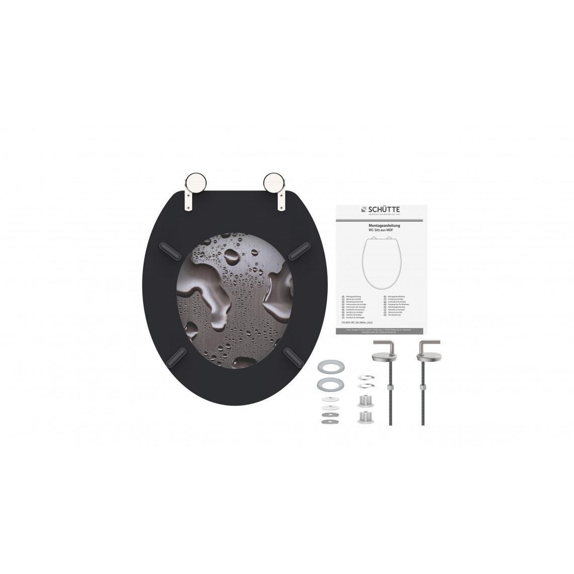 80023 abattant WC en MDF GREY STEEL