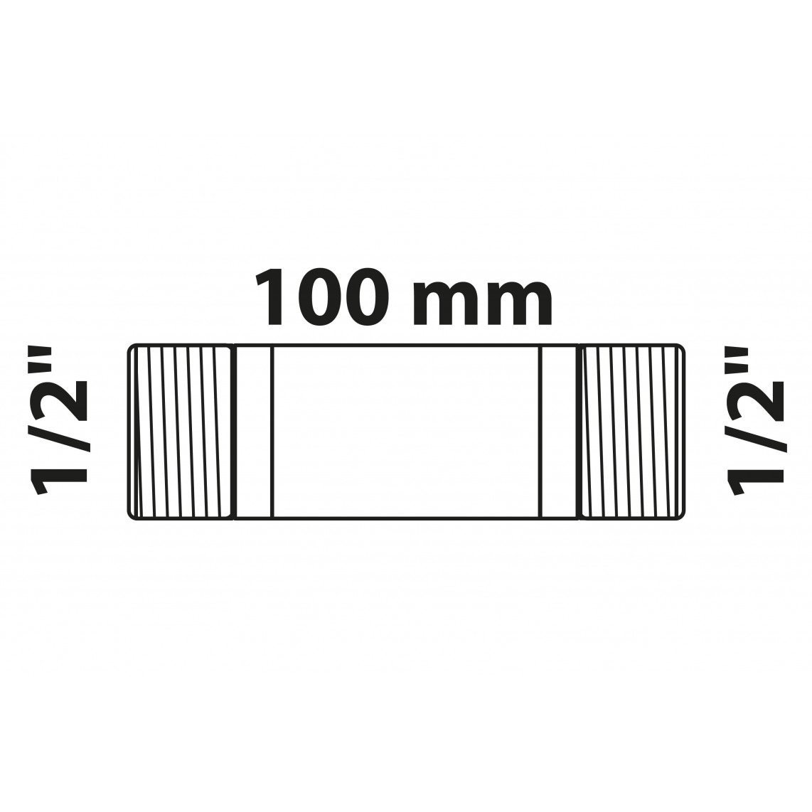 988963313 BR mamelon double, vierge, 1" x 100 mm, (3530)