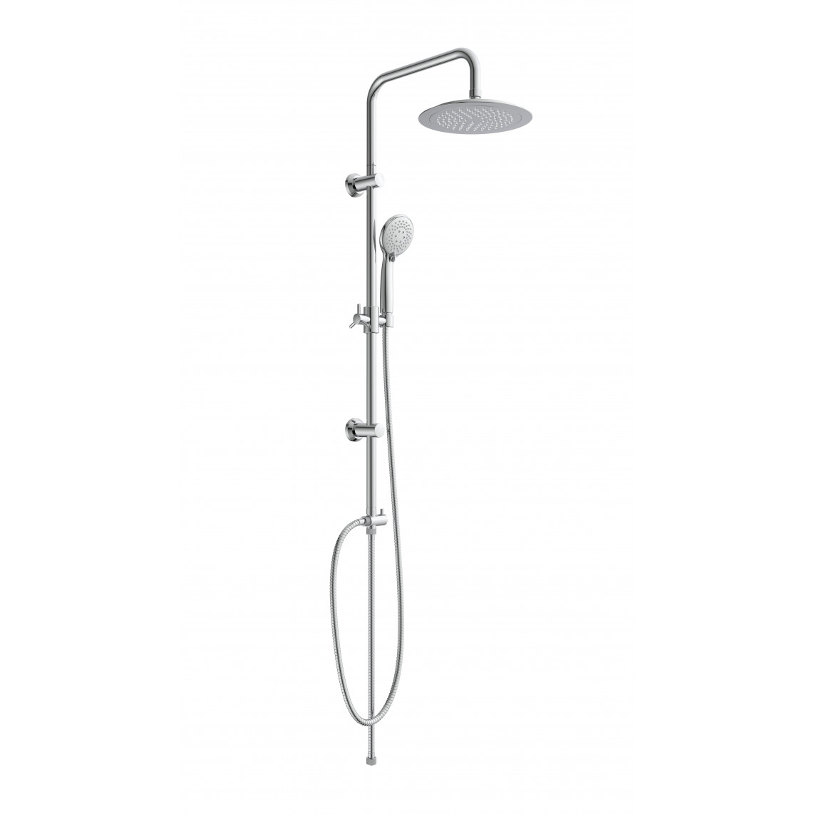 DX12009 Set douche de pluie à coller, chromé