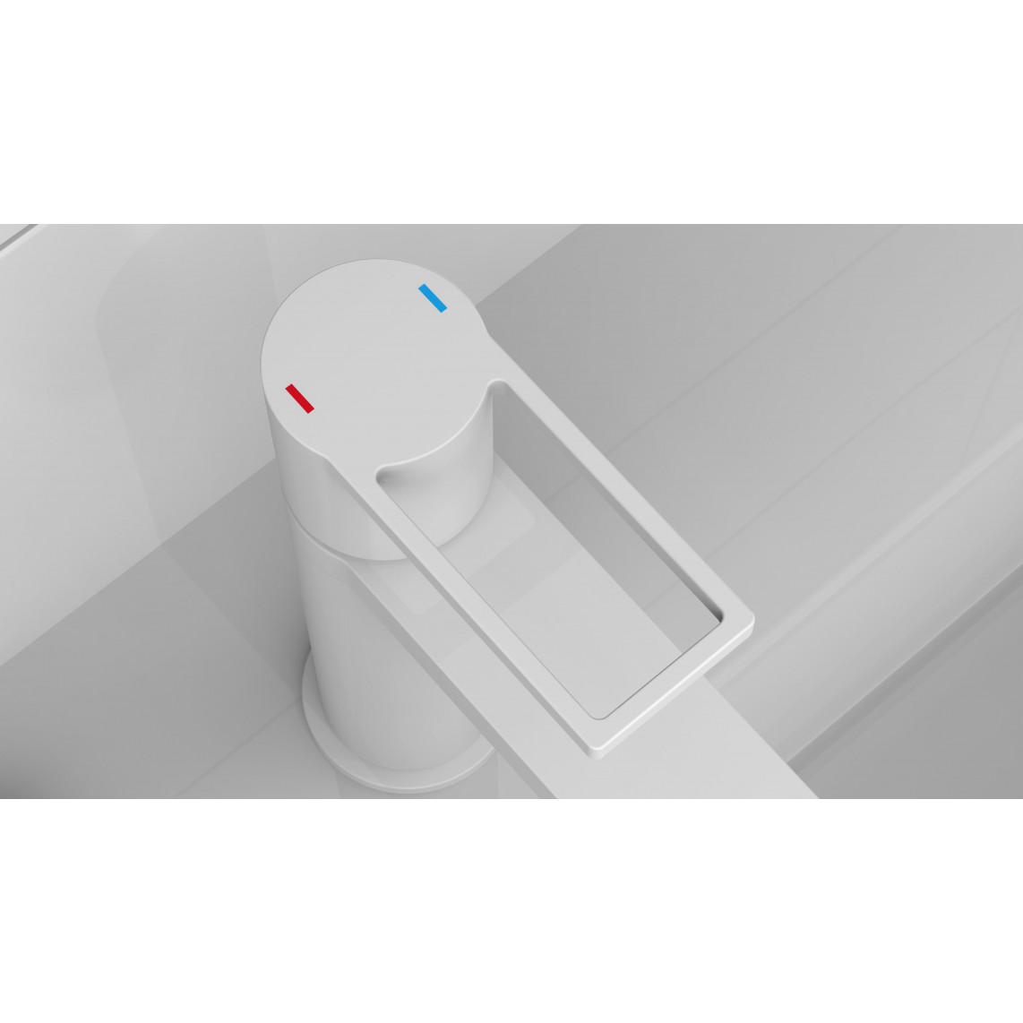 33018 MANHATTAN Mitigeur lavabo, blanc mat