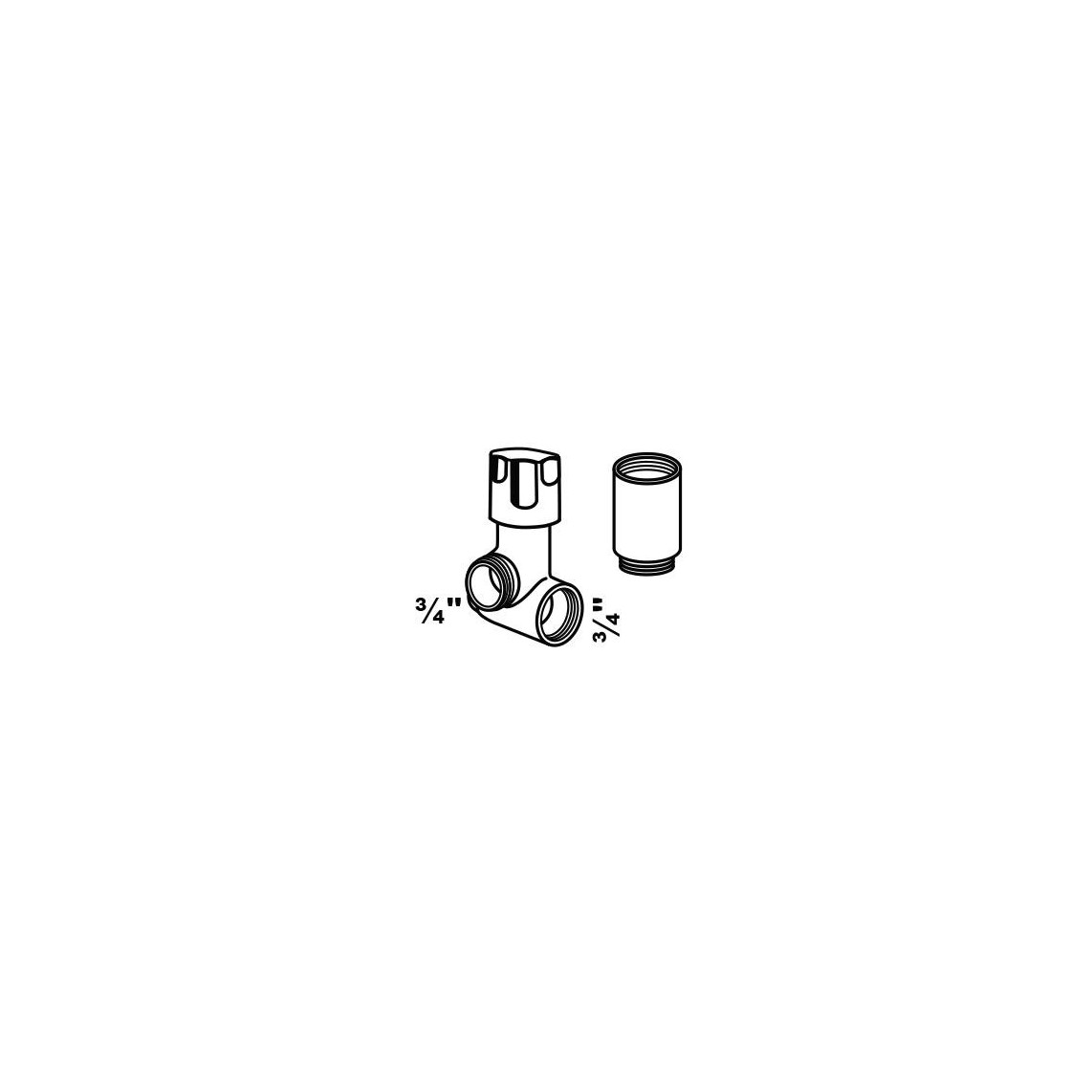 986220148 Vanne GA droit, 3/4", avec Compensation pour Robinetterie murale