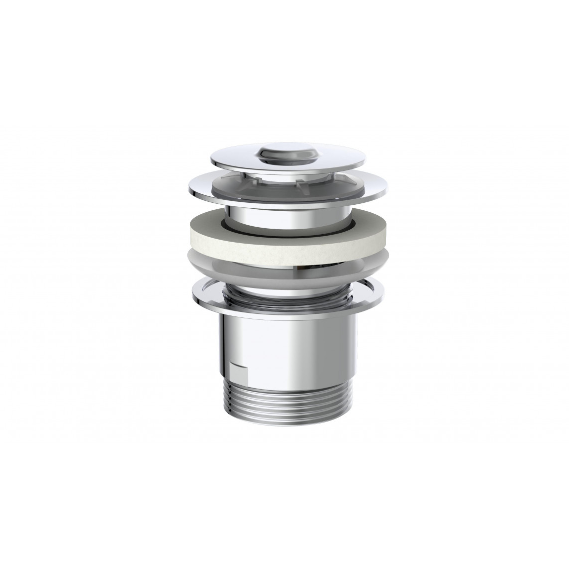 98807320 DAV-2WK vanne d'évacuation, chromé, 1 1/4" x 65 mm