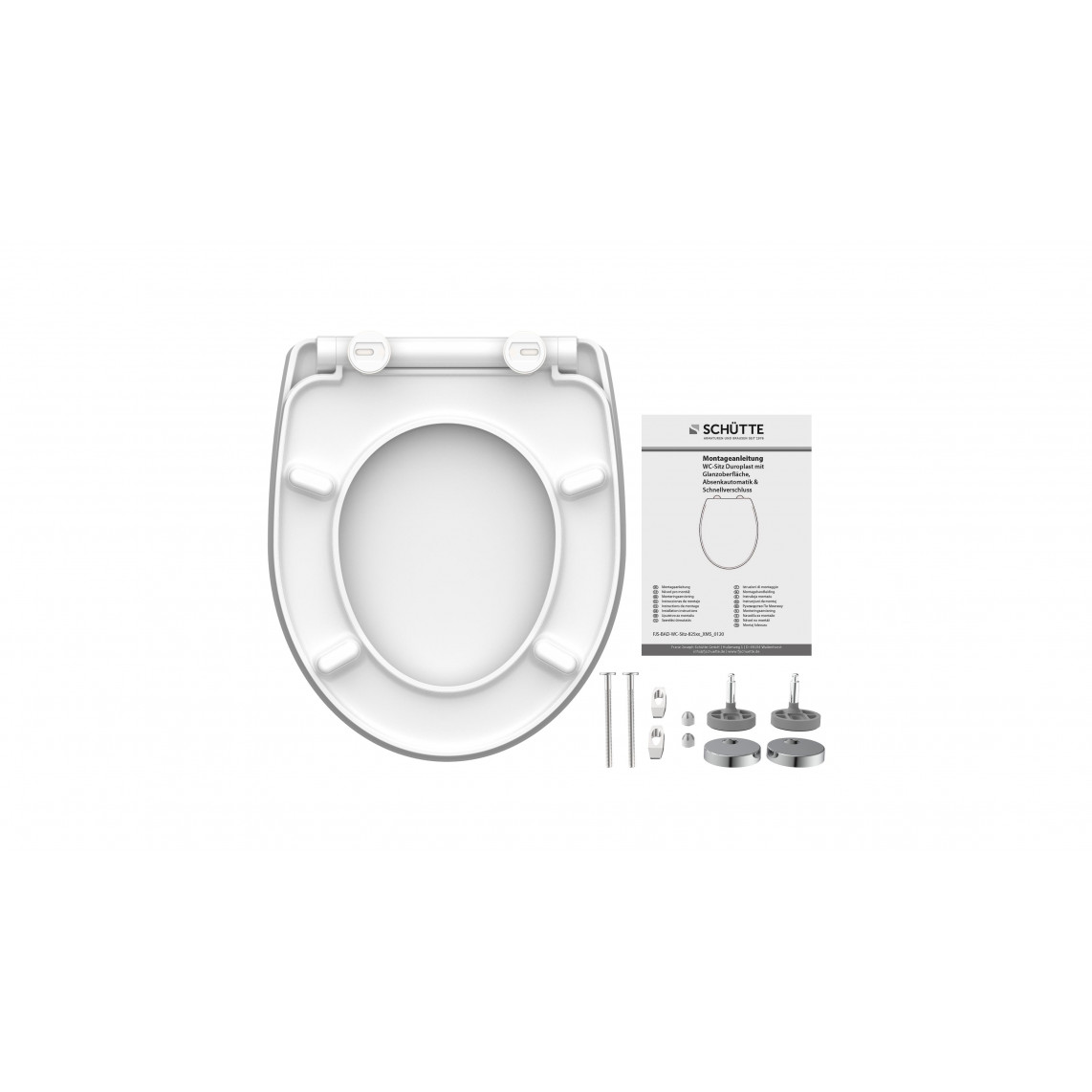 82587 abattant WC en Duroplast HG MAGIC LIGHT, avec frein de chute et déclipsable