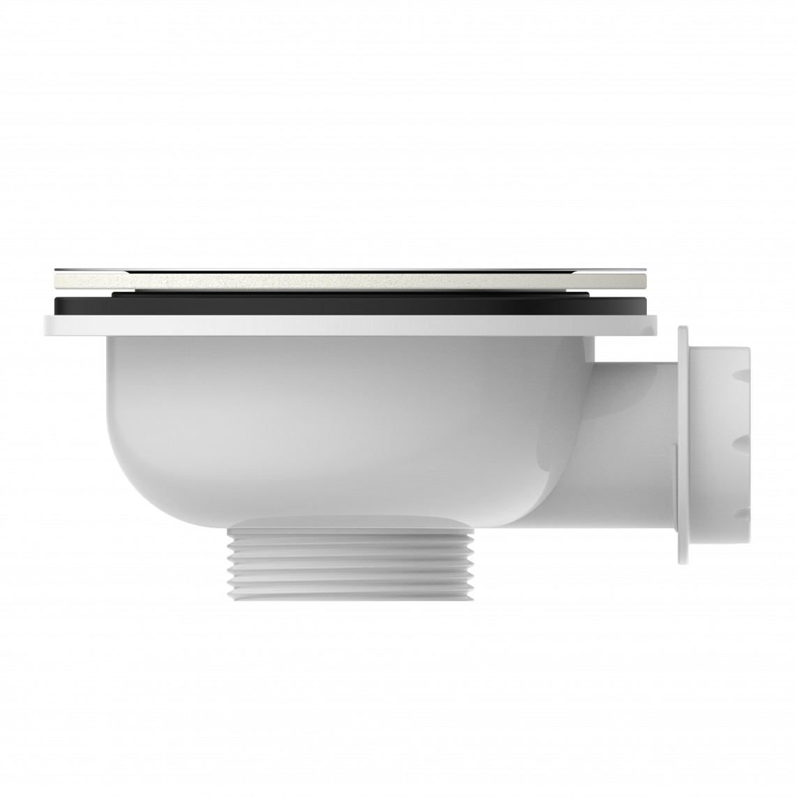 98835340 KS bonde à panier, 1 1/2" M, acier inoxydable calice d'évacuation & tamis Ø114 mm, avec 1" raccord de trop plein