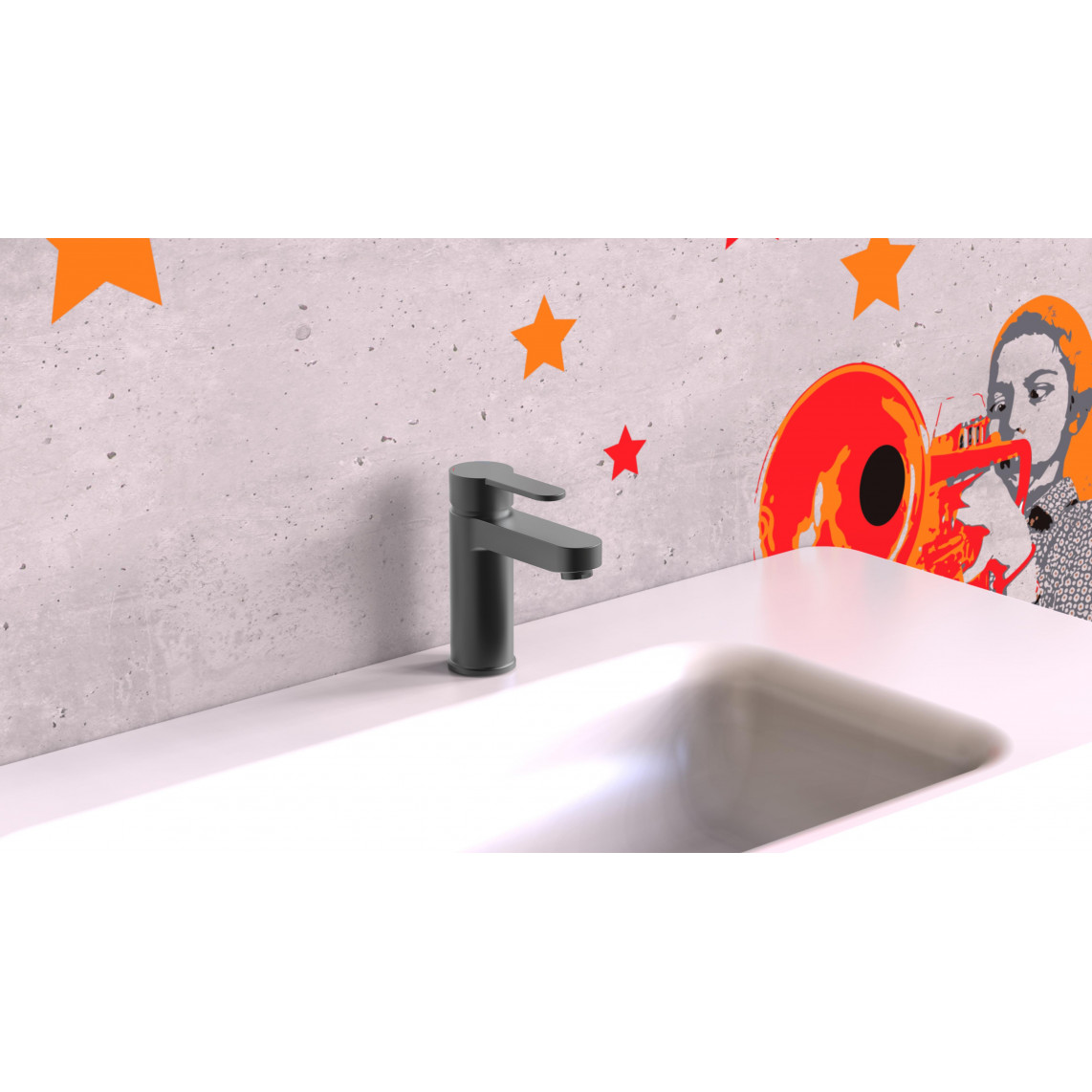 34212 ELEPHANT Mitigeur lavabo, graphite mat