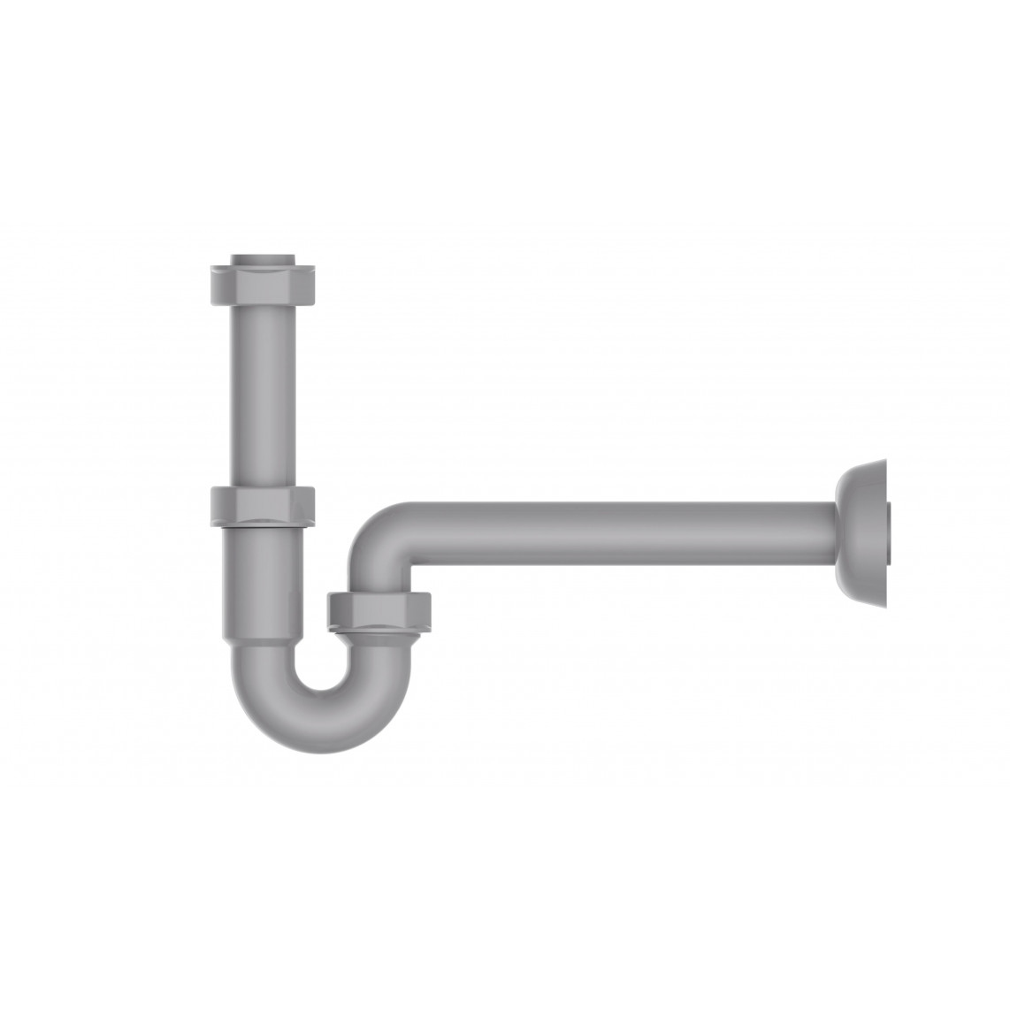 98801049 ECO-SAVE KS siphon tubulaire, Gris, 1 1/4" x 32 mm