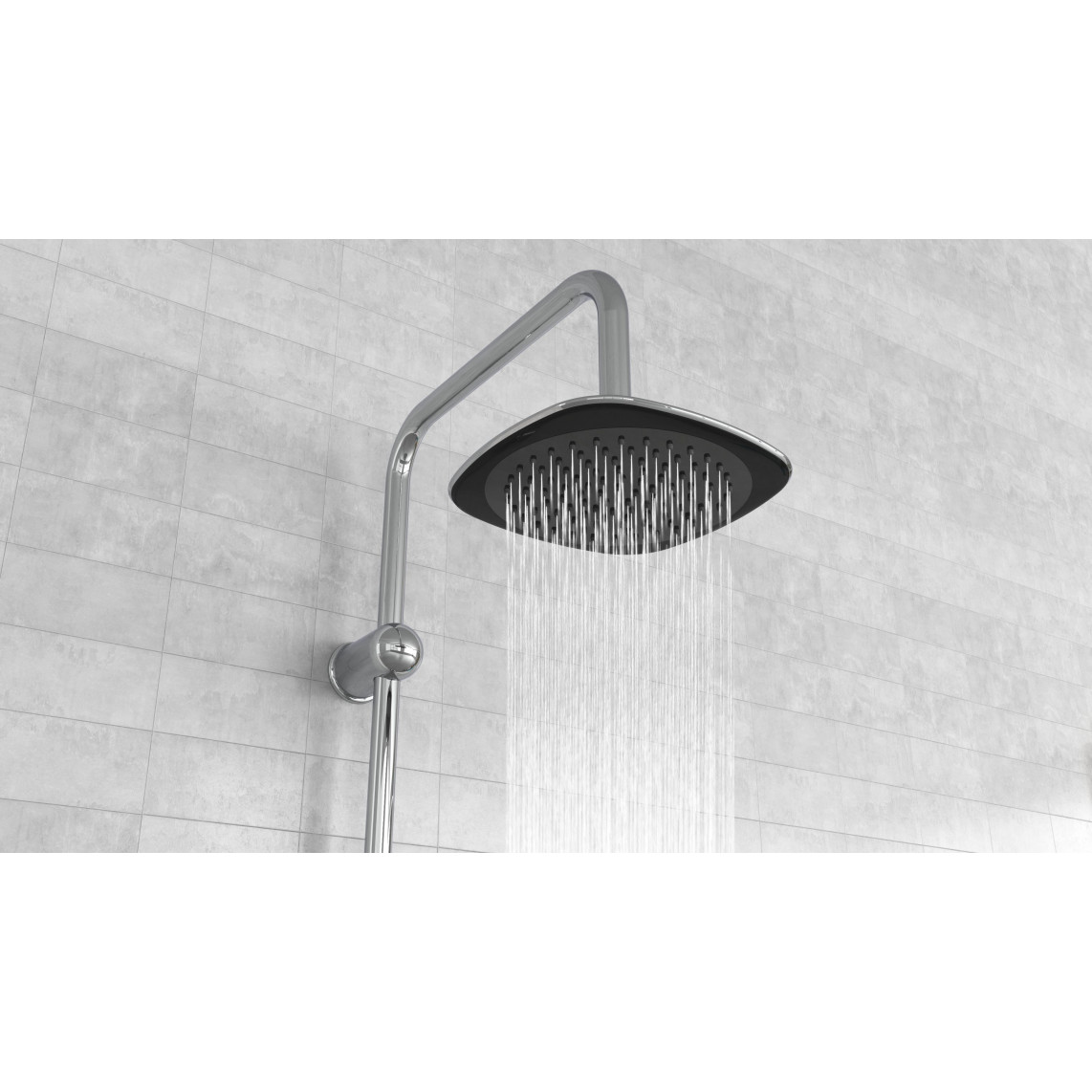 DXLD60088CS DUSCHTRAUM Set douche de pluie, chromé/noir