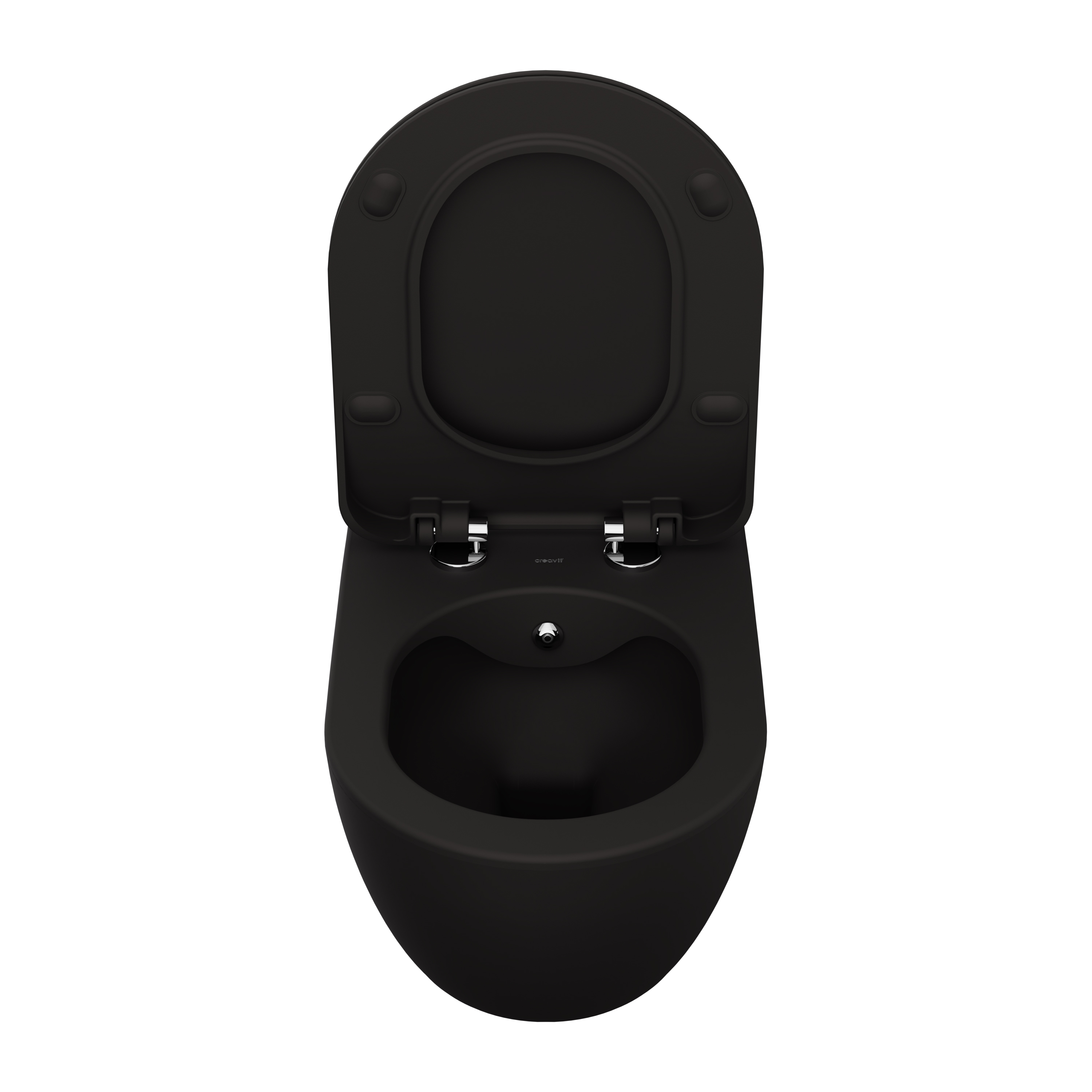 CREAVIT FREE WC SUSPENDU AVEC BIDET – SANS BRIDE - SANS ABATTANT – NOIR MAT