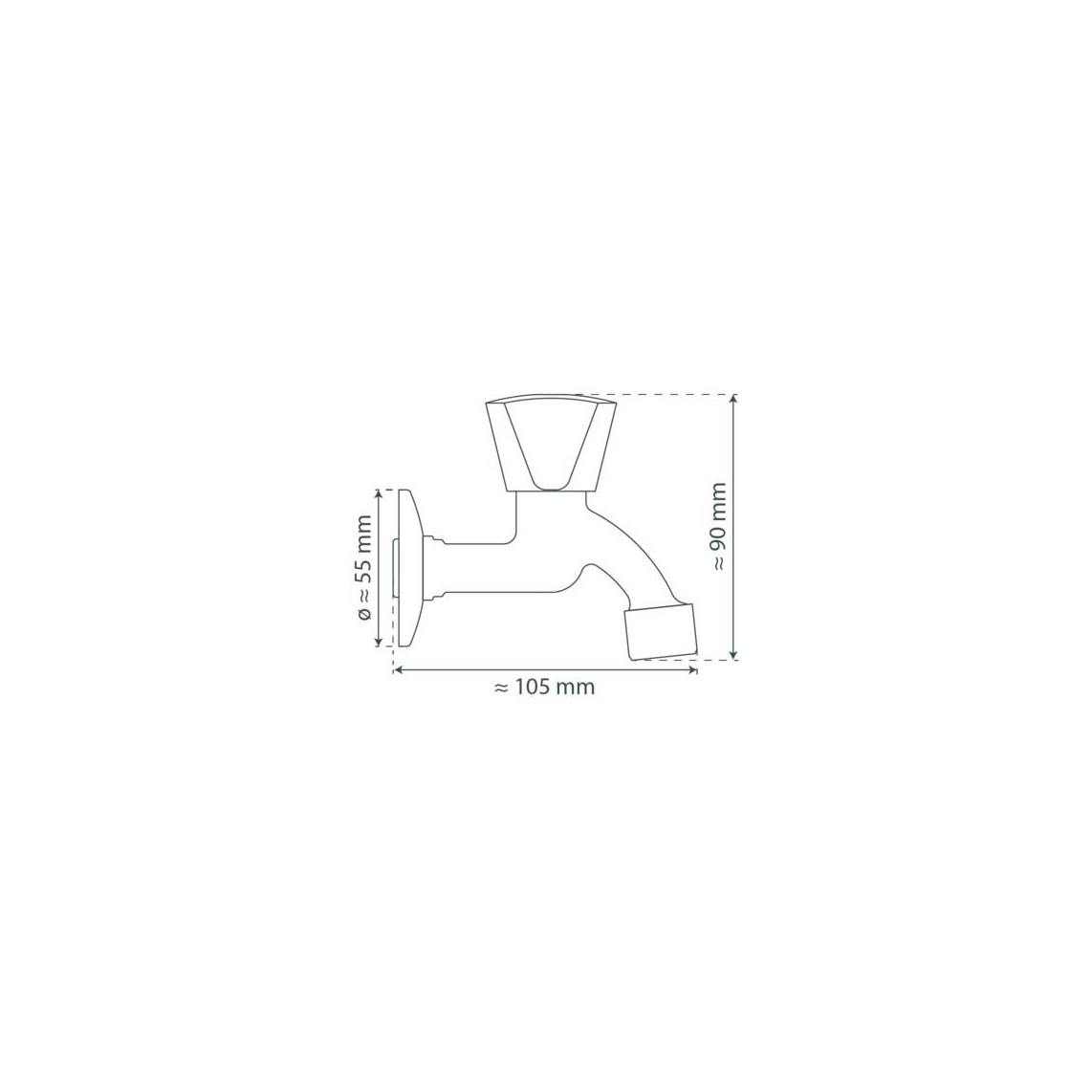37985 CARNEO robinet eau froide mural, chromé